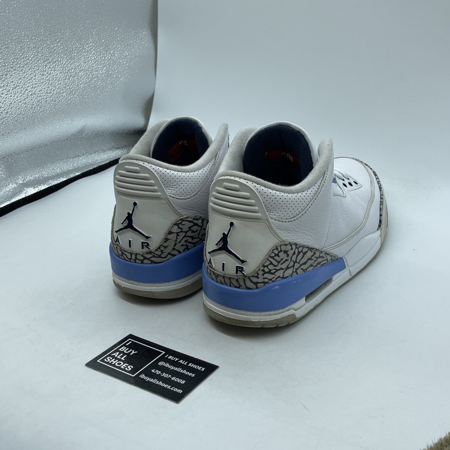 Size 10 - Jordan 3 Retro Mid UNC Grey White Leather Suede (CT8532-104)