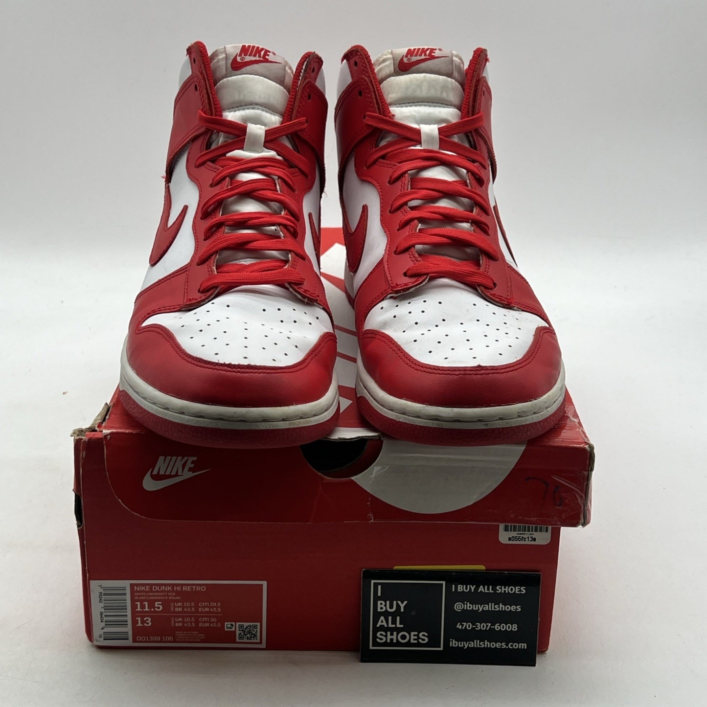 Size 11.5 - Nike Dunk High Championship Red (DD1399-106)