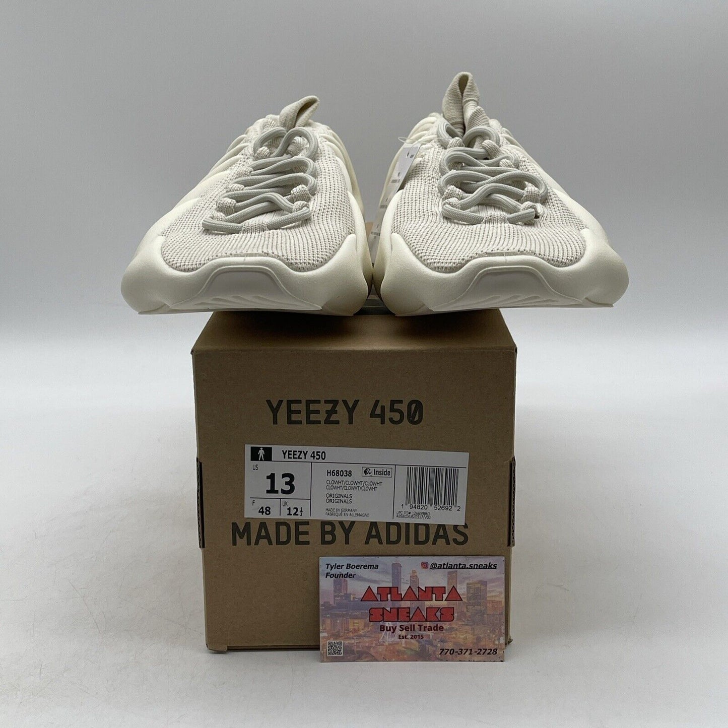 Size 13 - adidas Yeezy 450 Cloud White (H68038)