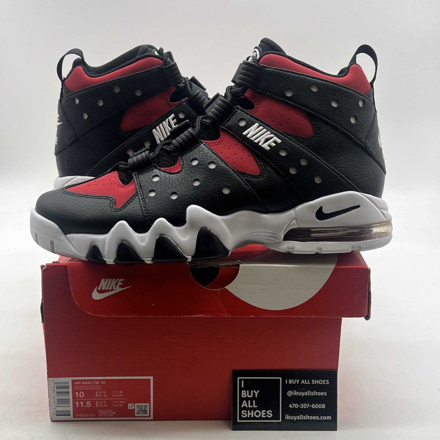 Size 10 - Nike Air Max 2 CB 94 Black Gym Red (FN6248-001)