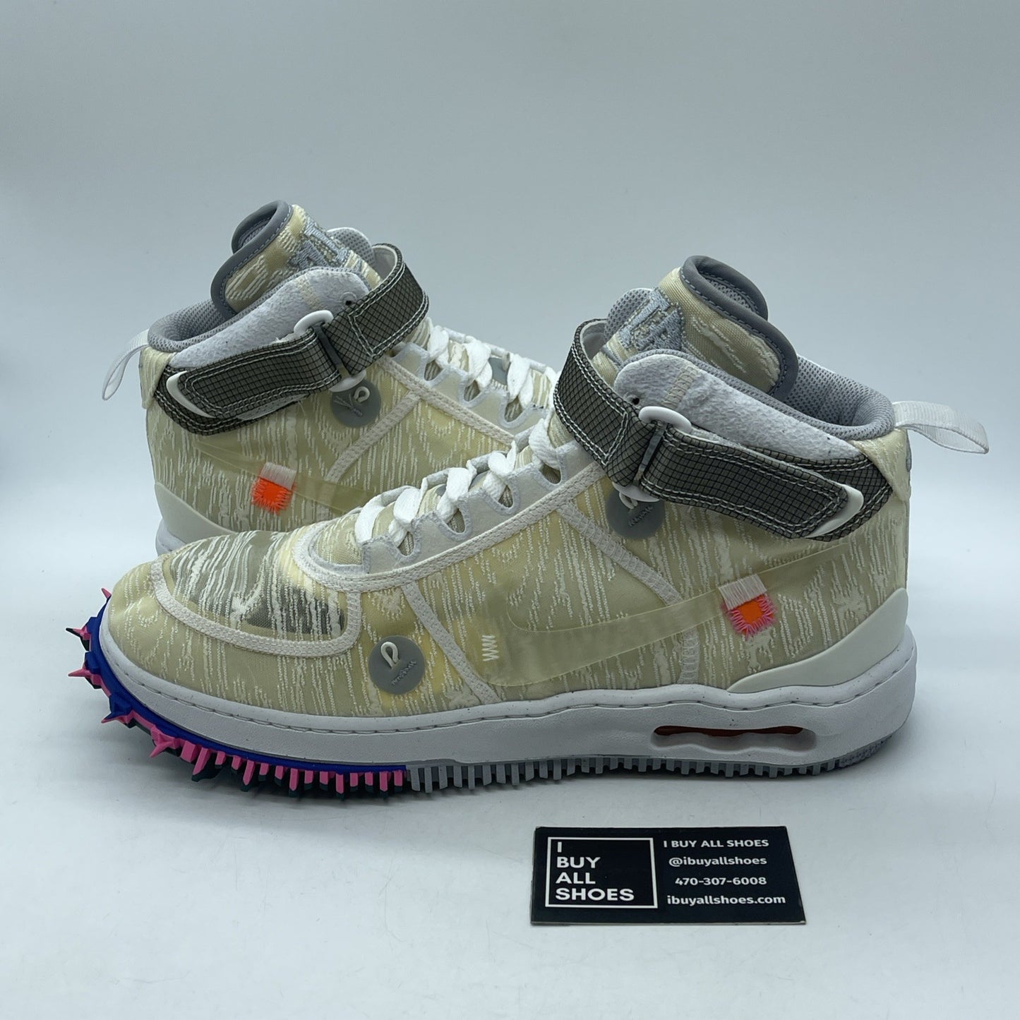 Size 12 - Nike Air Force 1 x Off-White White 2022 Grey Suede (DO6290-100)