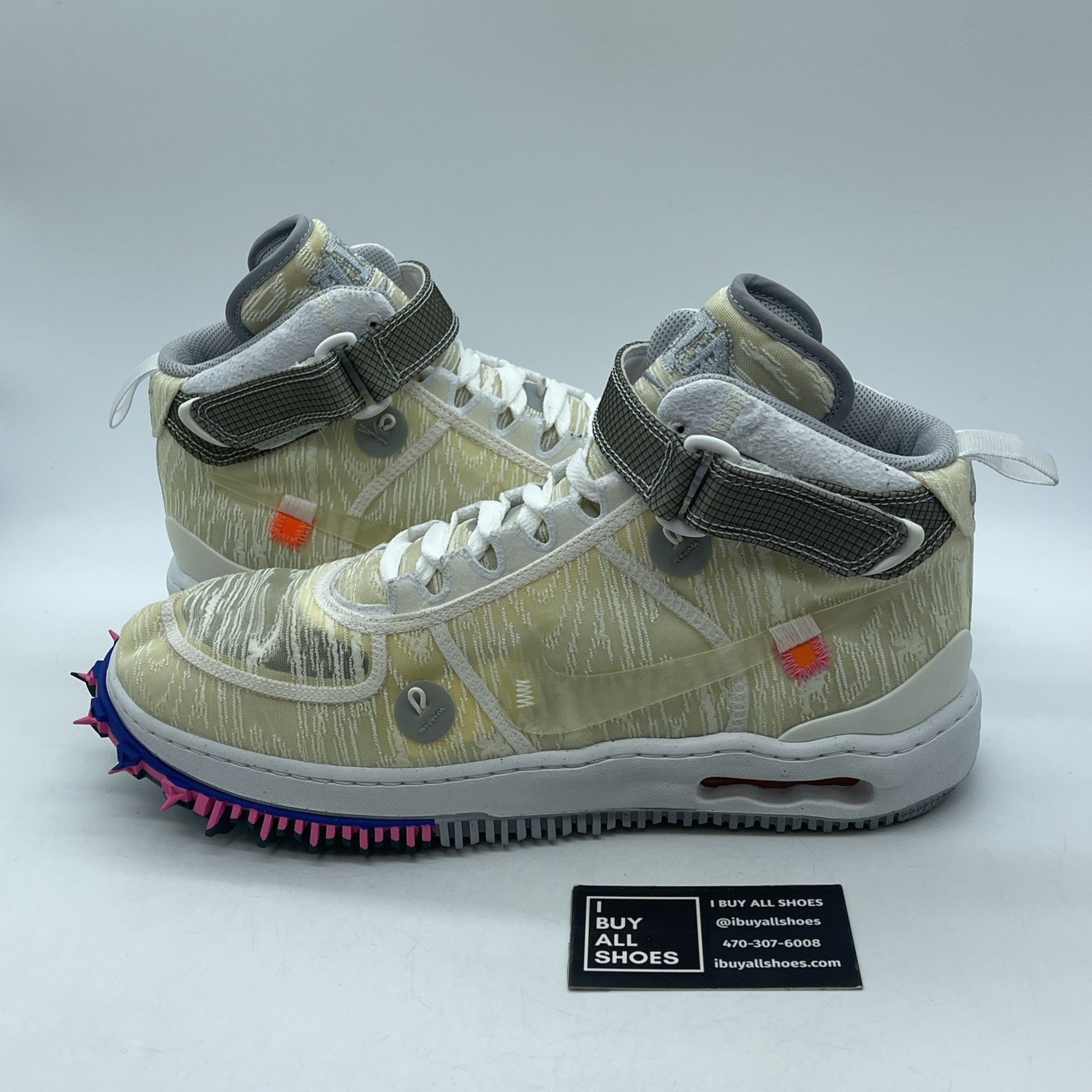 Size 12 - Nike Air Force 1 x Off-White White 2022 Grey Suede (DO6290-100)
