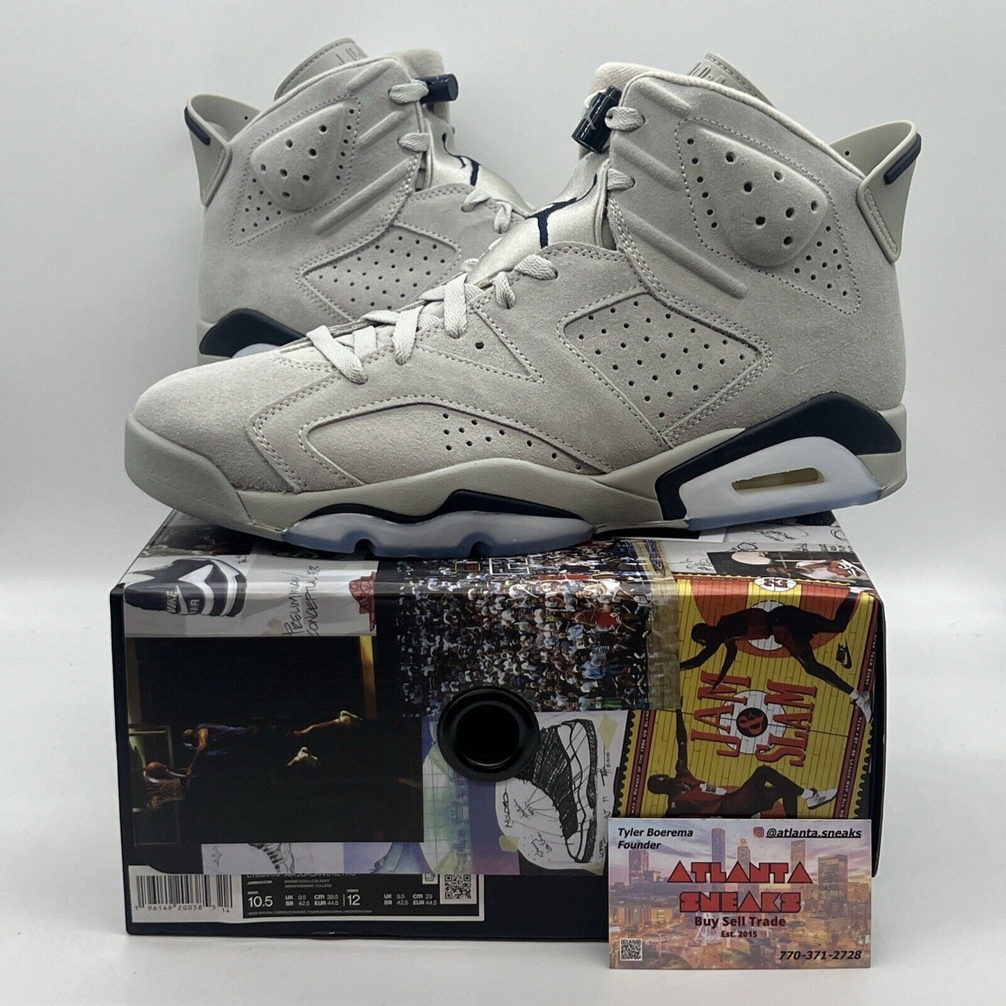 Size 10.5 - Jordan 6 Retro Mid Georgetown Brand New Og All Navy