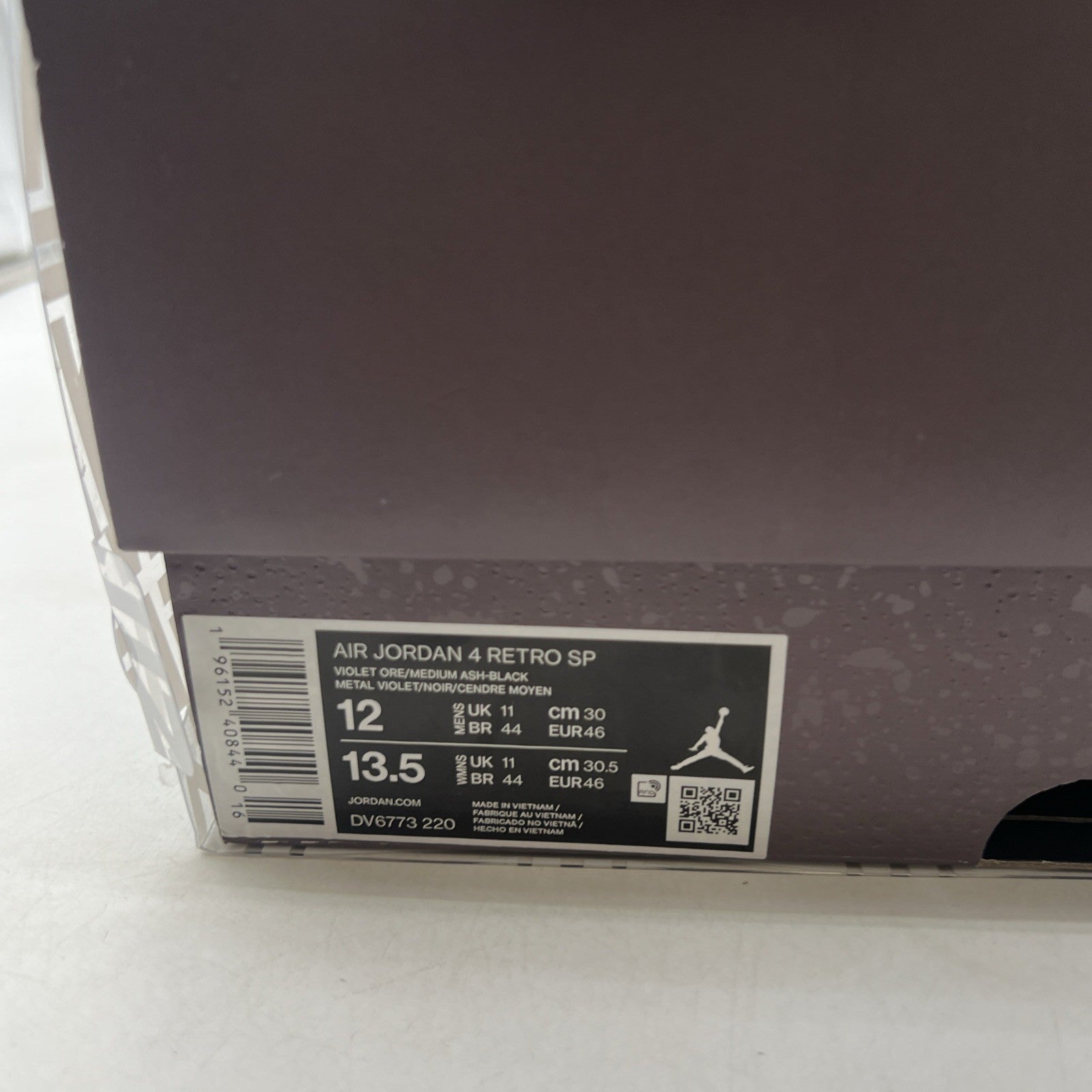 Size 12 - Air Jordan 4 Retro x A Ma Maniere Mid Violet Ore (DV6773-220)