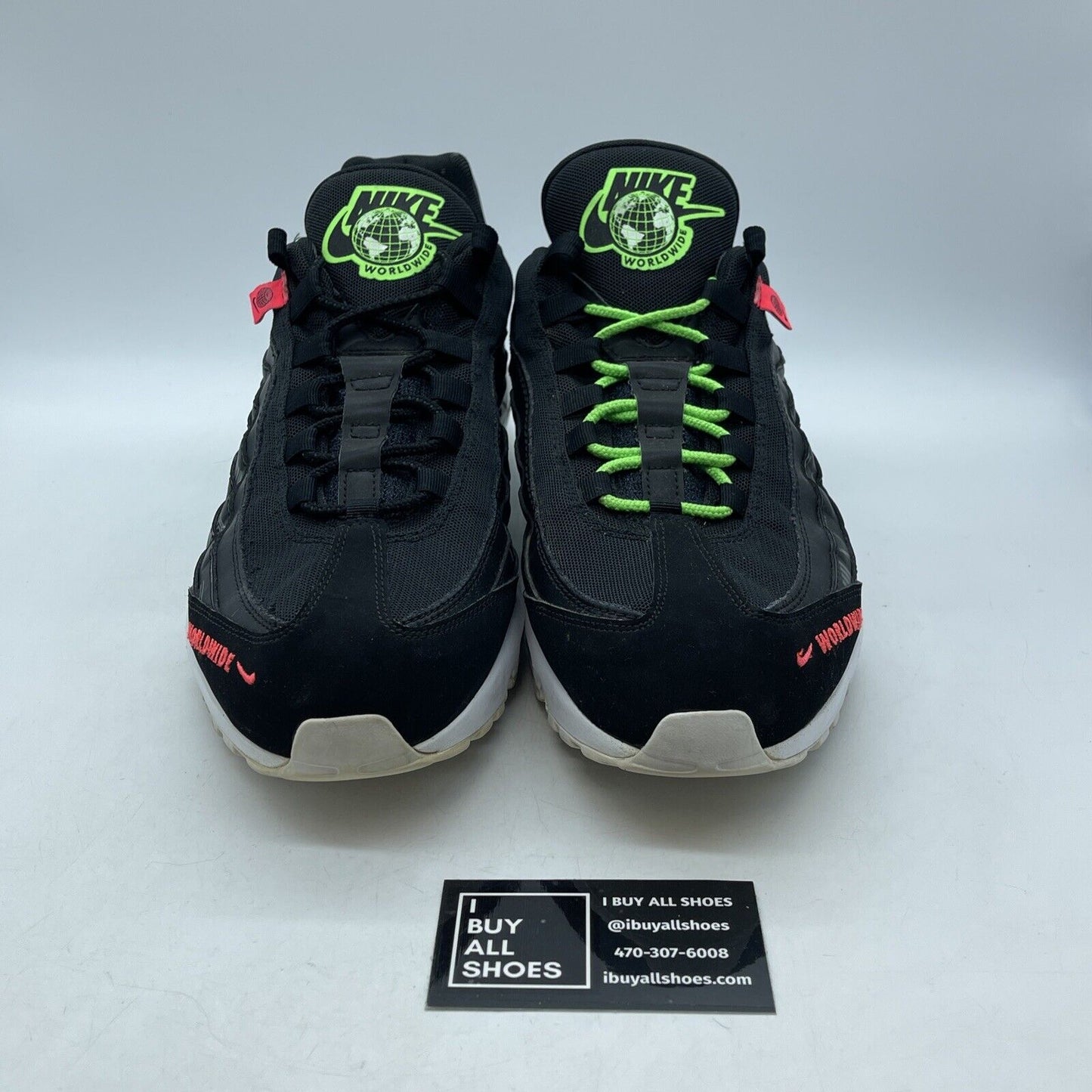 Size 13 - Nike Air Max 95 Worldwide Black Green Suede Leather (CQ9743-001)