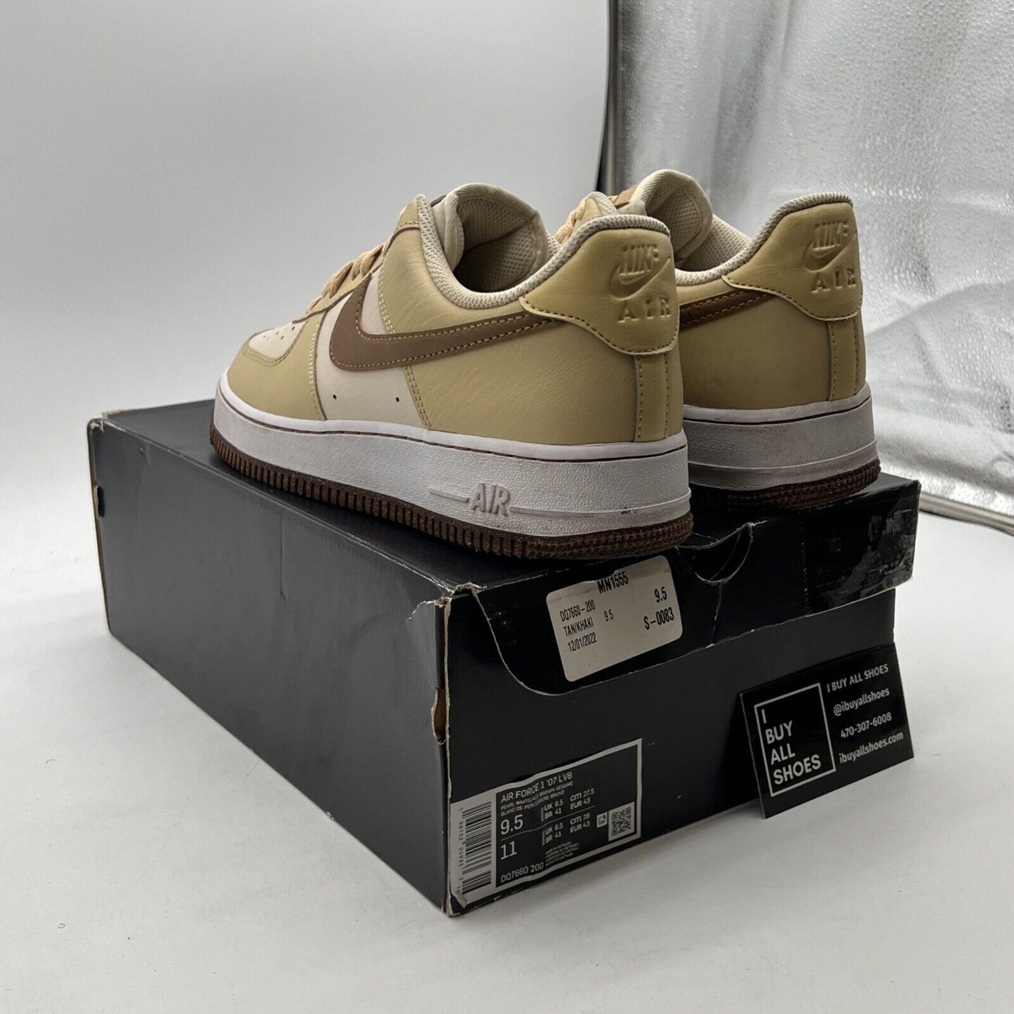 Size 9.5 - Nike Air Force 1 '07 LV8 EMB Inspected By Swoosh (DQ7660-200)
