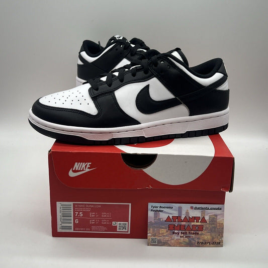 Size 7.5 - Nike Dunk Low Black White W