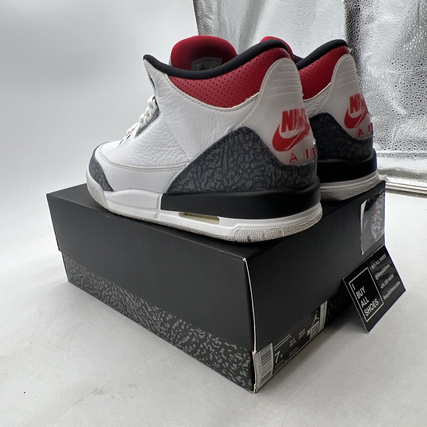 Size 7 - Air Jordan 3 Retro Denim SE Fire Red 2020 (CZ6634-100)