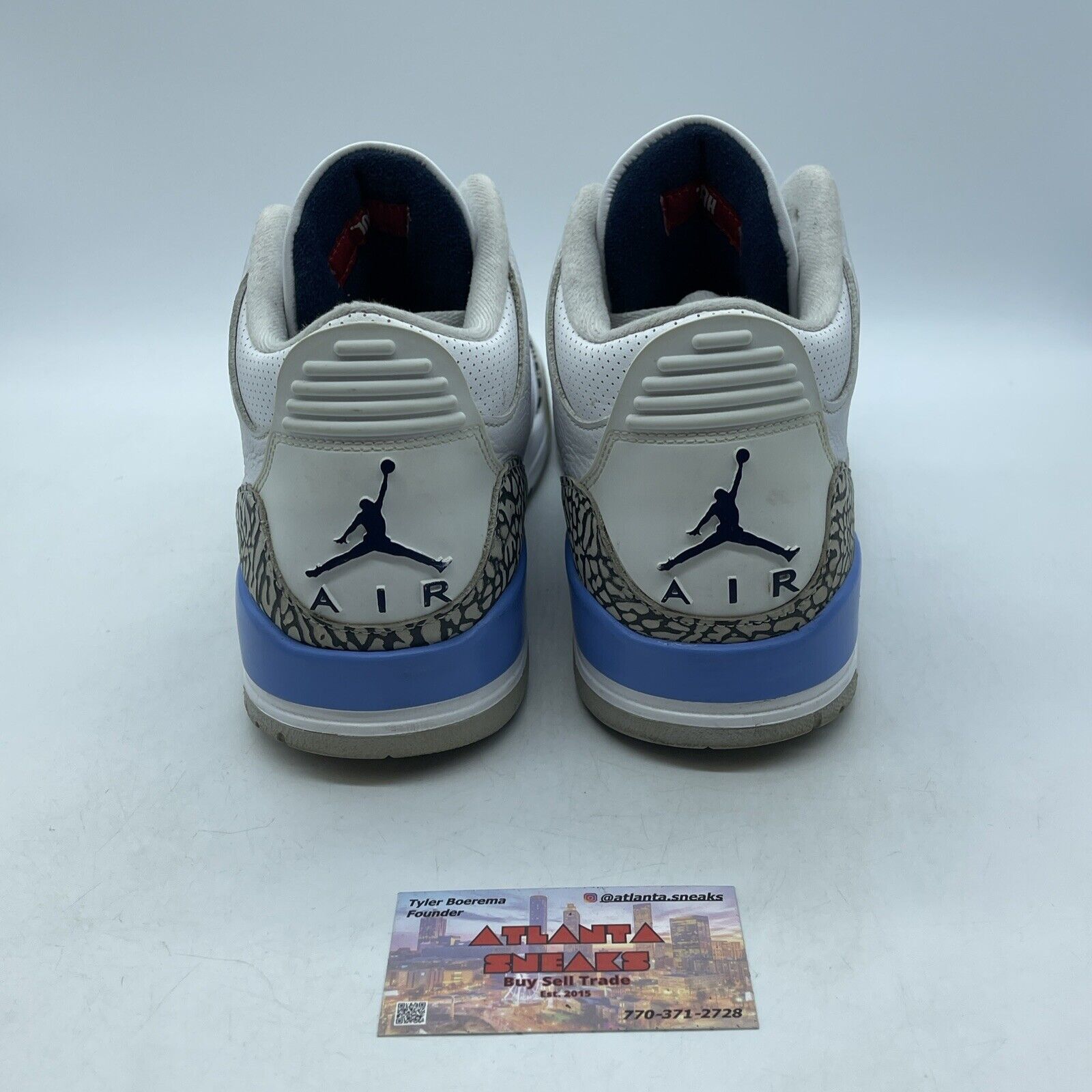 Size 12 - Jordan 3 Retro Mid UNC Blue White Leather Grey Suede (CT8532-104)