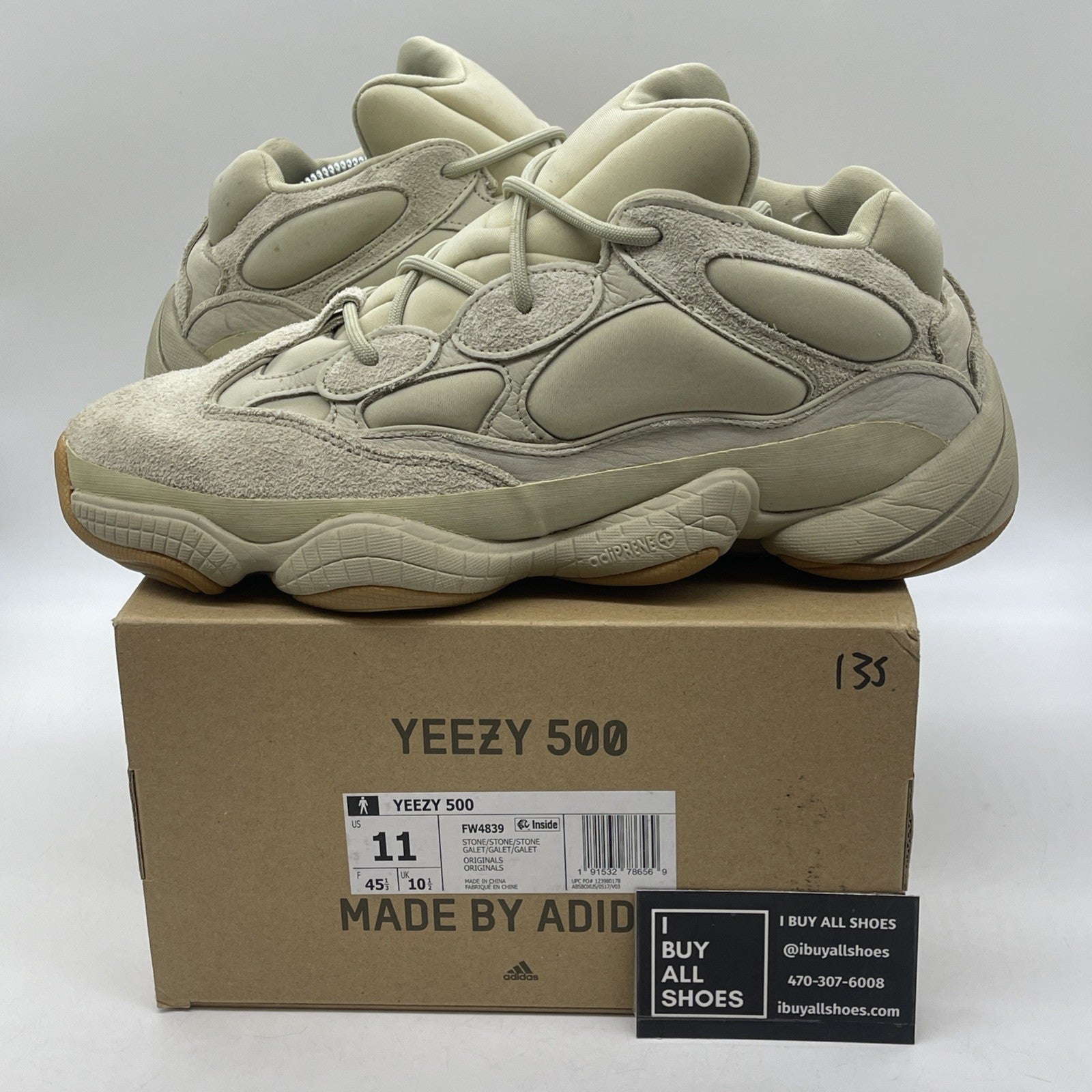 Size 11 - adidas Yeezy 500 Stone Brown Suede Leather (FW4839)