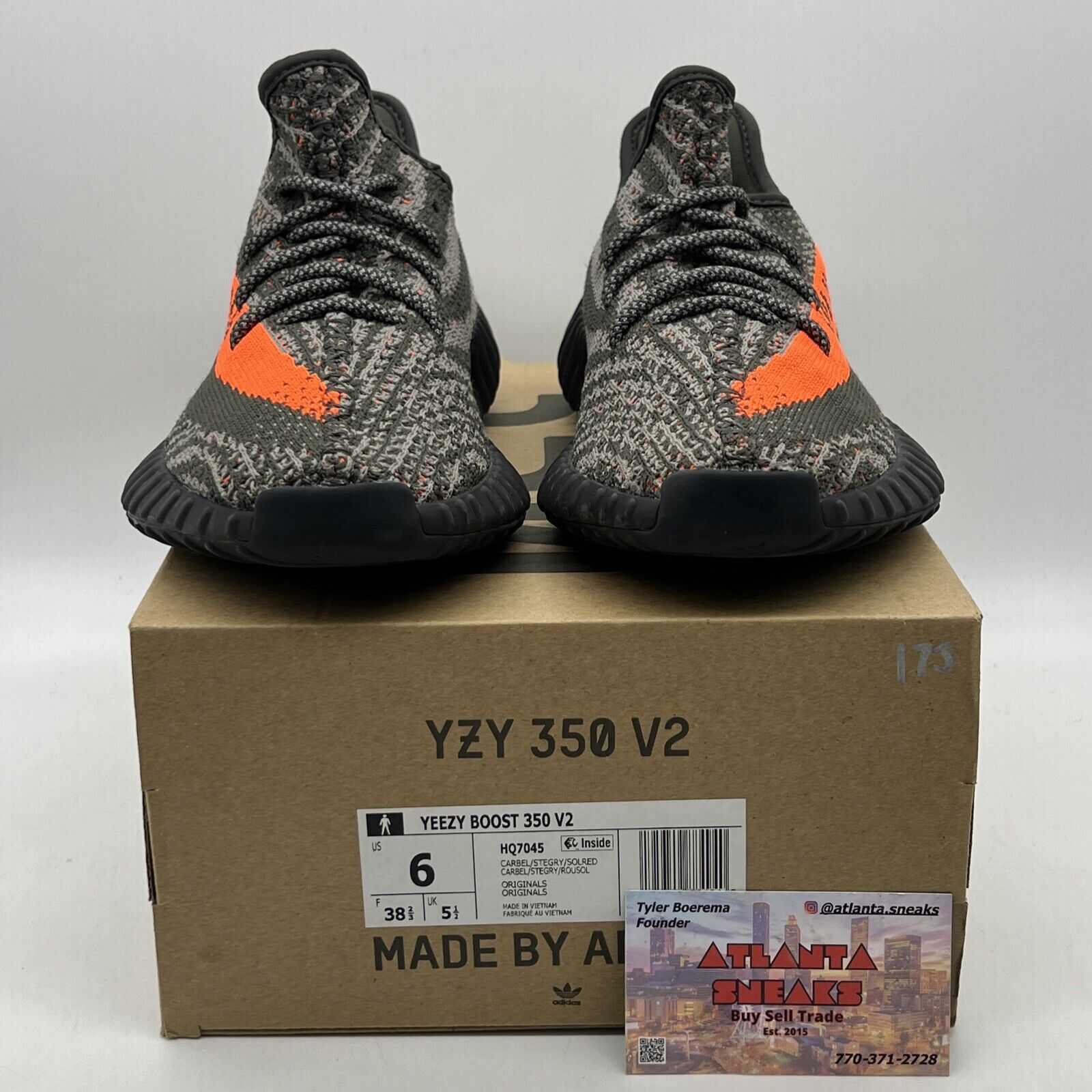 Size 6 - adidas Yeezy Boost 350 V2 Low Carbon Beluga Orange (HQ7045)