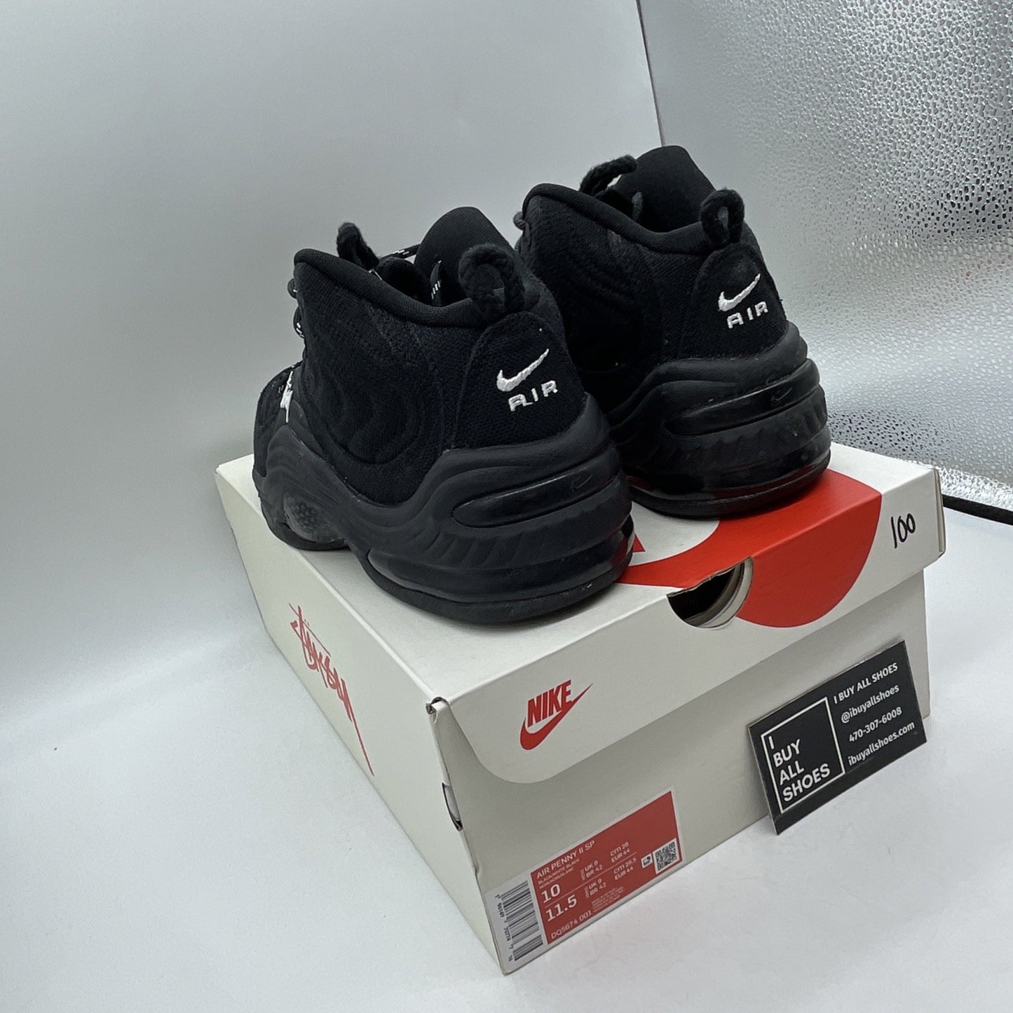Size 10 - Nike Stussy x Air Penny 2 Black (DQ5674-001)