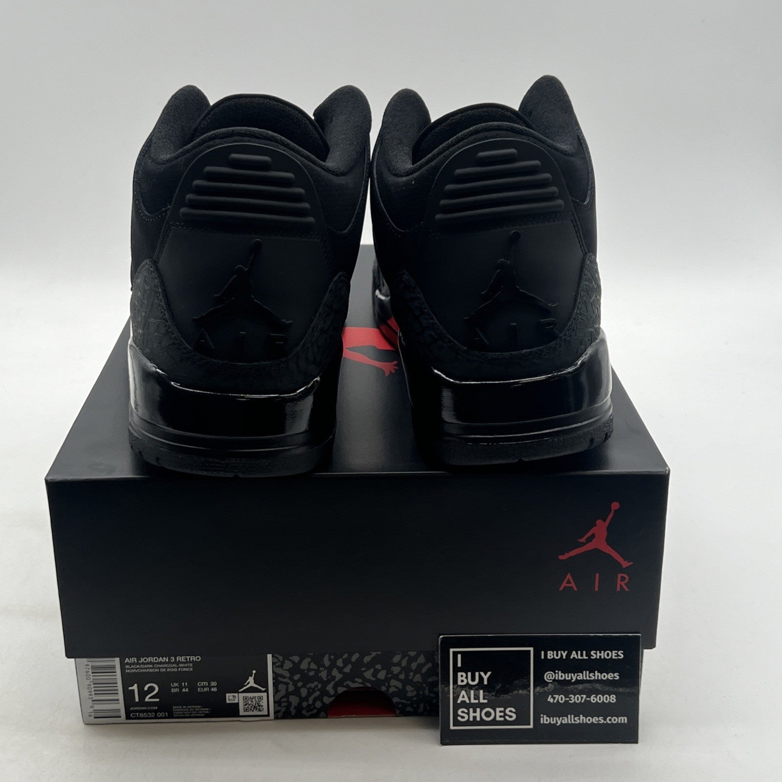 Size 12 - Air Jordan 3 Retro 2025 Black Cat (CT8532-001)