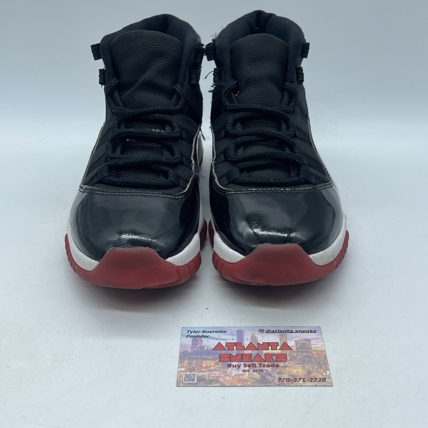 Size 8 - Jordan 11 Retro High Bred Red White Black Leather Suede (378037-061)