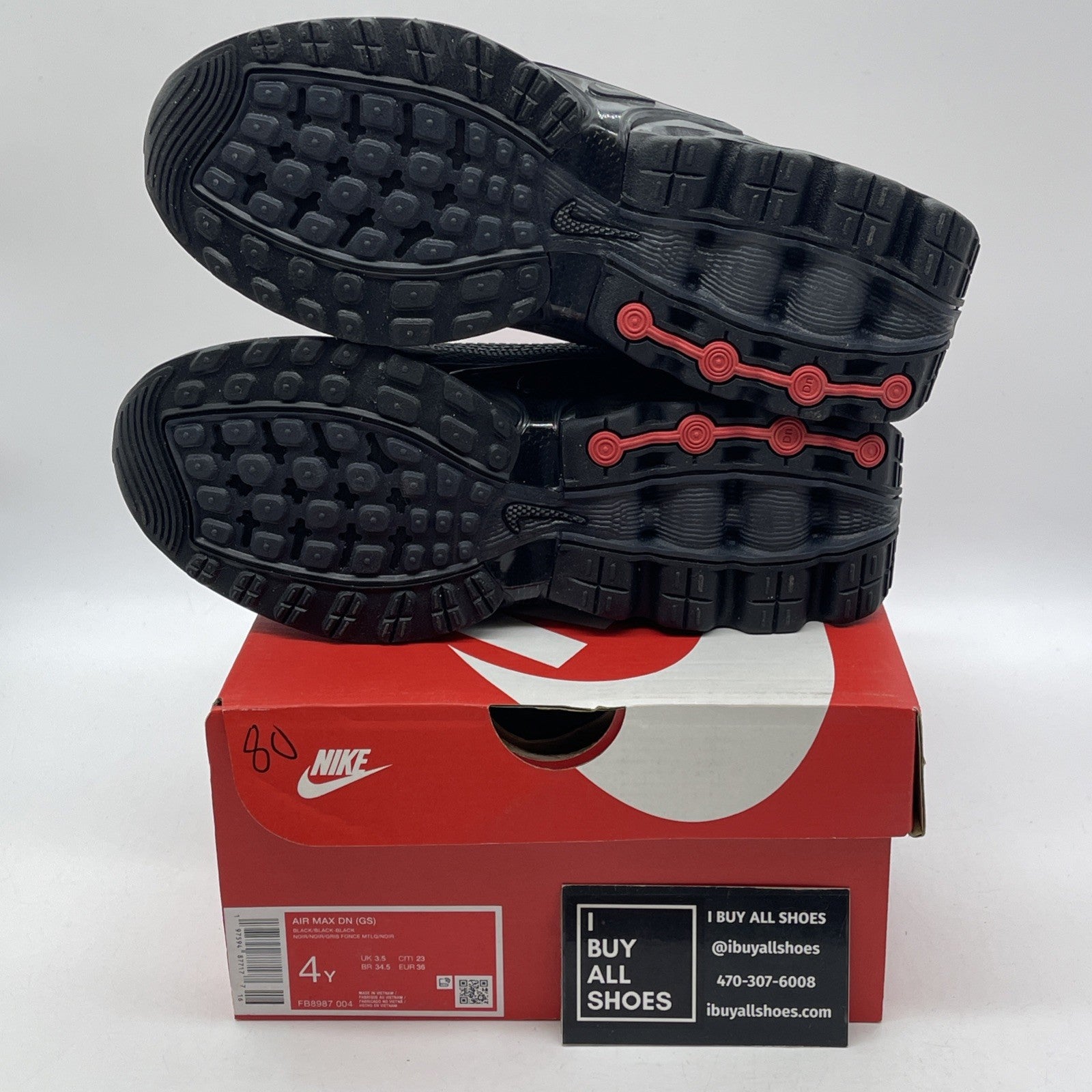 Size 4Y - Nike Air Max DN Black Suede Leather (FB8987 004)