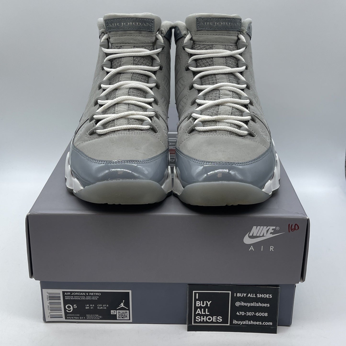 Size 9.5 - Air Jordan 9 Retro 2025 Cool Grey Suede Leather (HV4794-011)