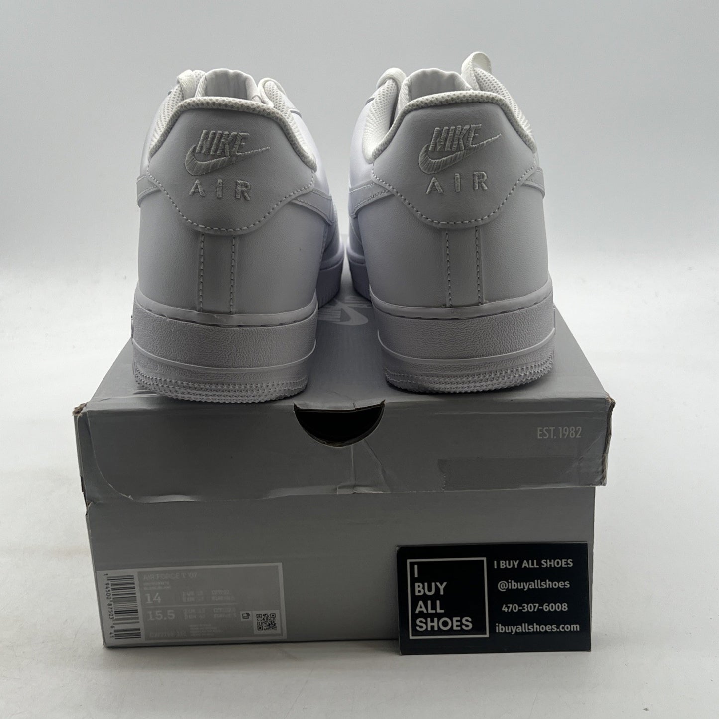 Size 14 - Nike Air Force 1 '07 Low Triple White (CW2288-111)