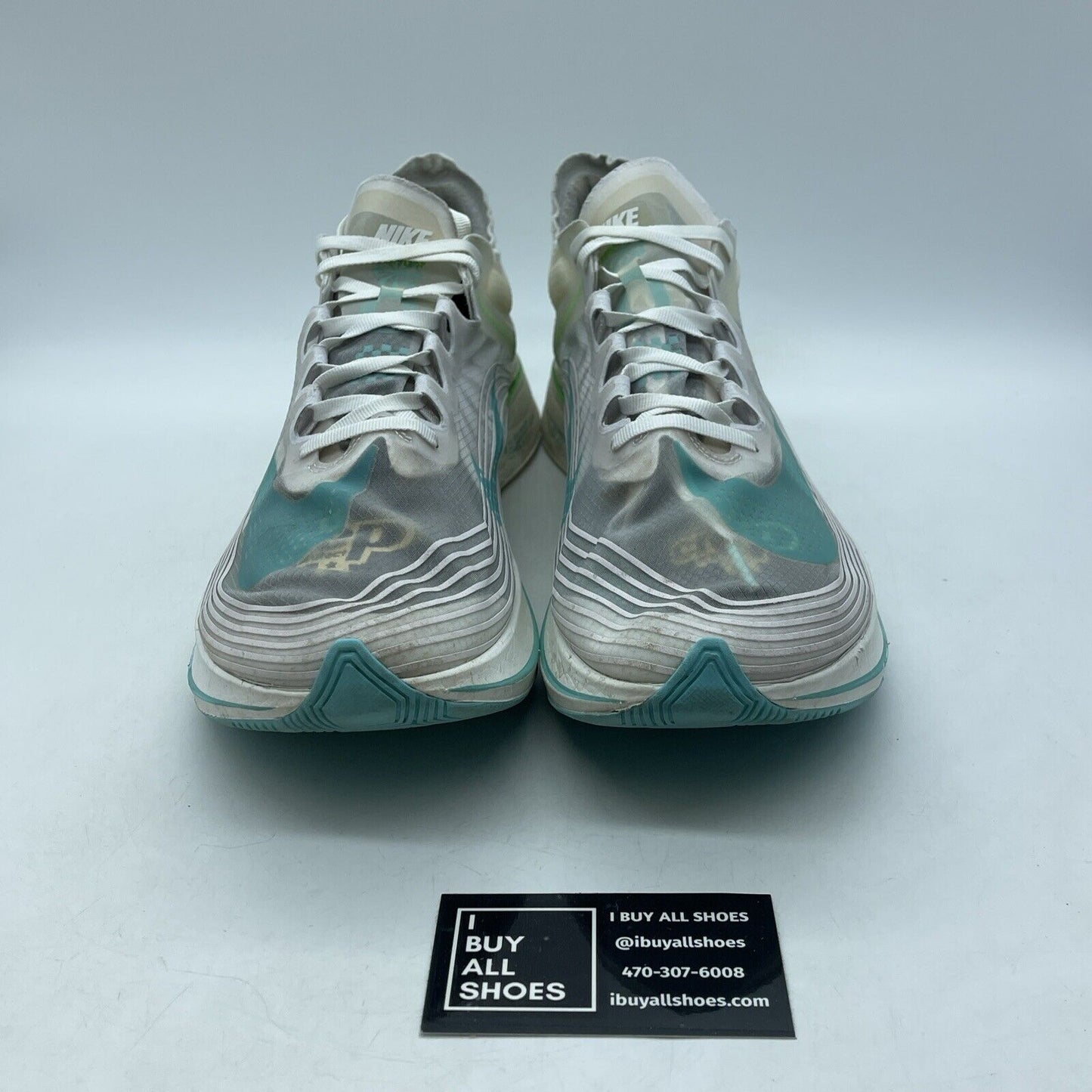Size 13 - Nike Zoom Fly SP London Blue Green White Suede (AJ9282-103)