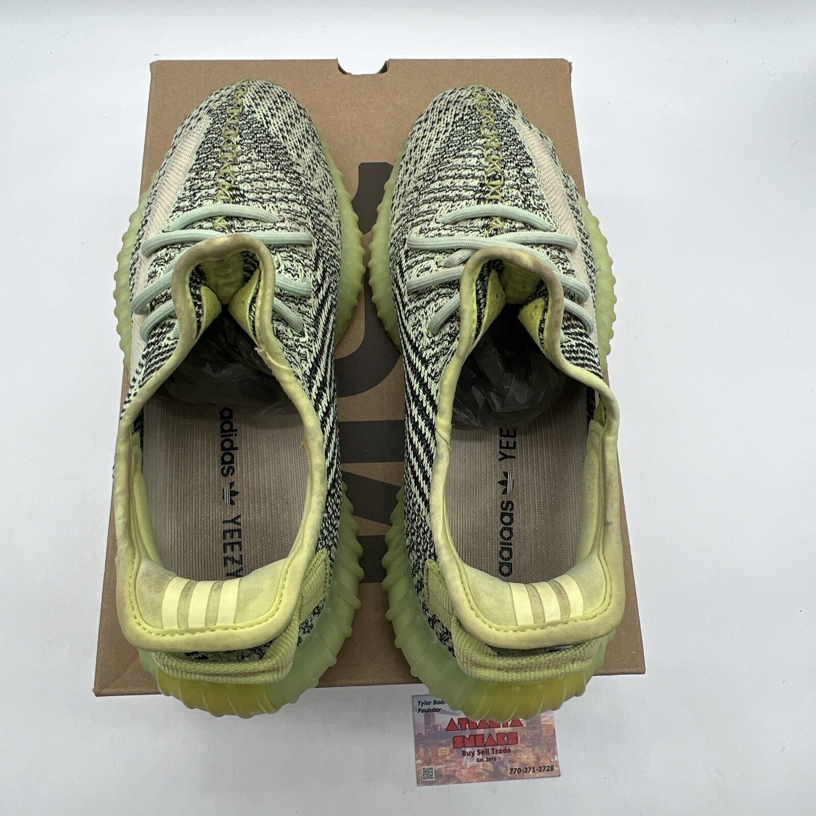 Size 9 - Adidas Yeezy Boost 350 V2 Yeezreel Black Yellow (FX4130)