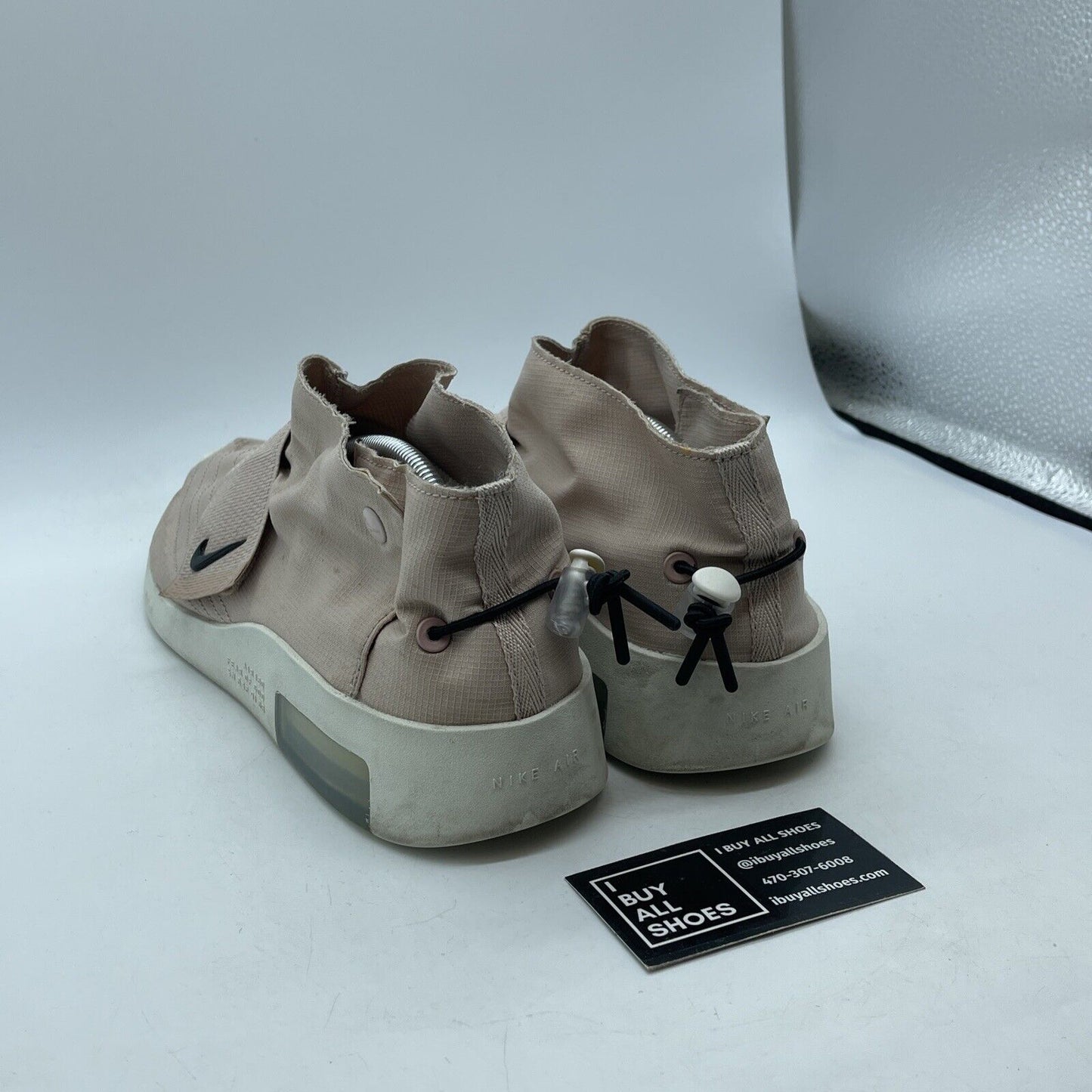 Size 12 - Nike Air Fear of God Moc Particle Beige Pink White Suede (AT8086-200)
