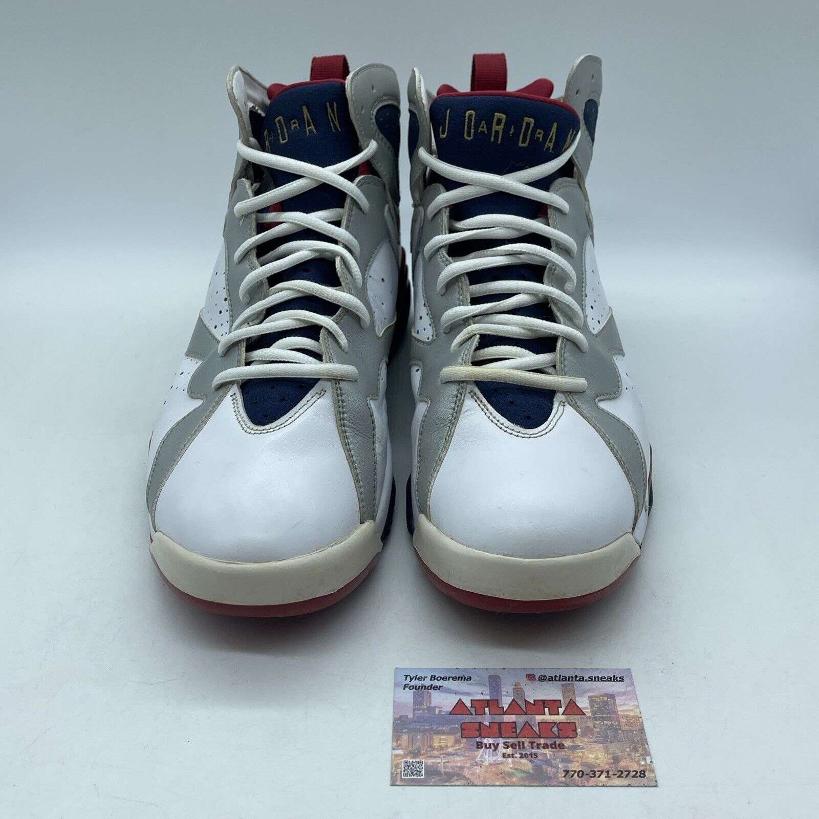 Size 11.5 - Air Jordan 7 Retro For The Love Of The Game White Blue (304775-103)