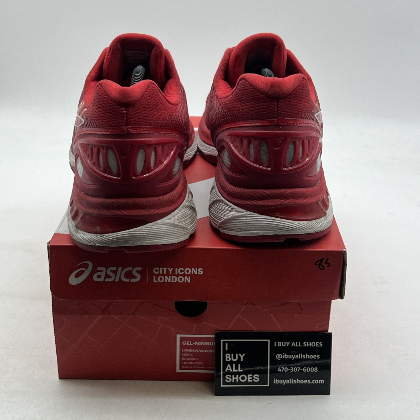 Size 11.5 - Asics Gel-Nimbus 20 City Icon London Ltd Edition Red (T8C0N-2323)