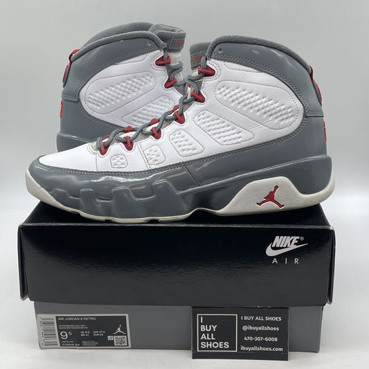 Size 9.5 - Air Jordan 9 Retro Mid Fire Red Grey White Leather (CT8019-162)