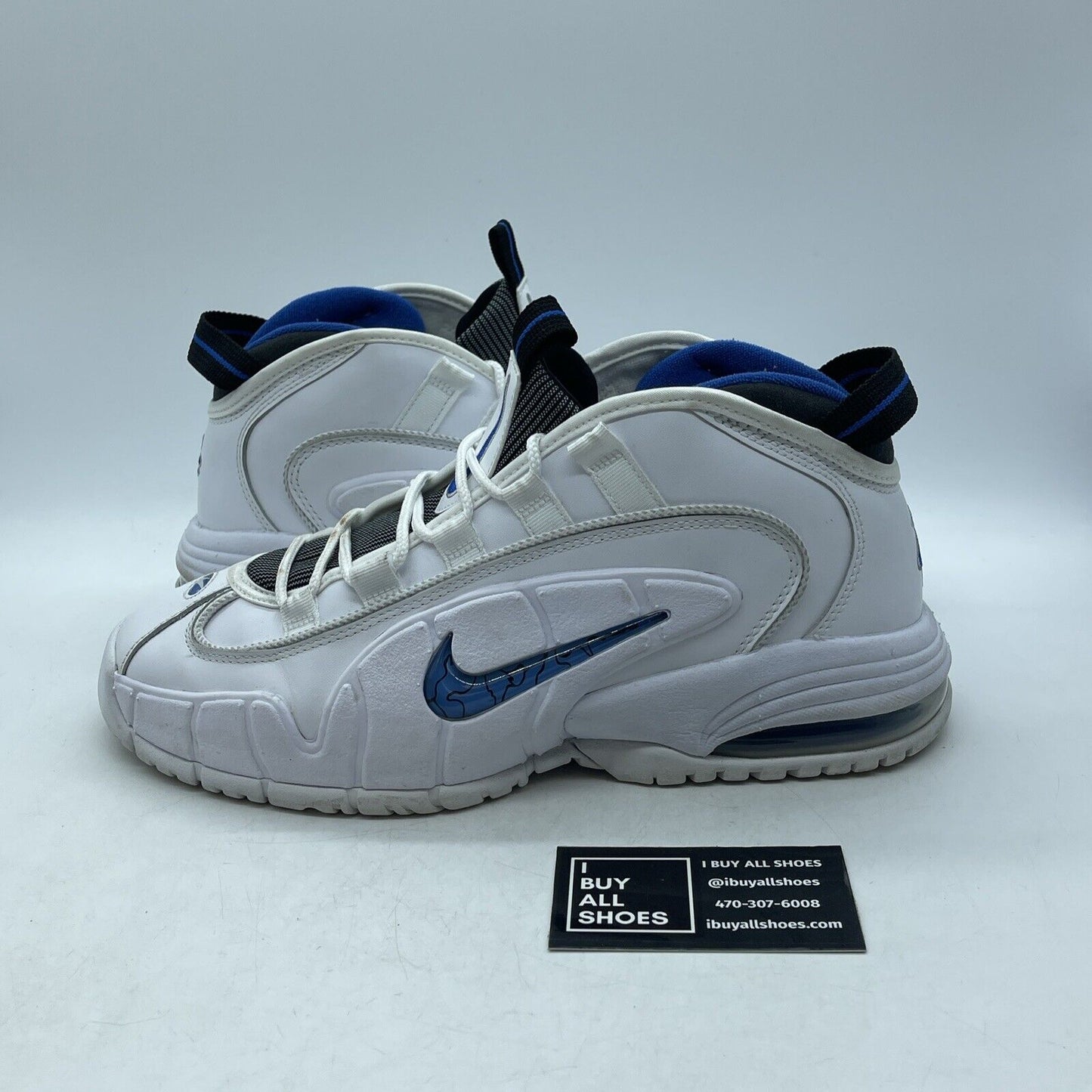 Size 10 - Nike Air Max Penny 1 2022 Home White Blue Suede Leather (DV0684-100)