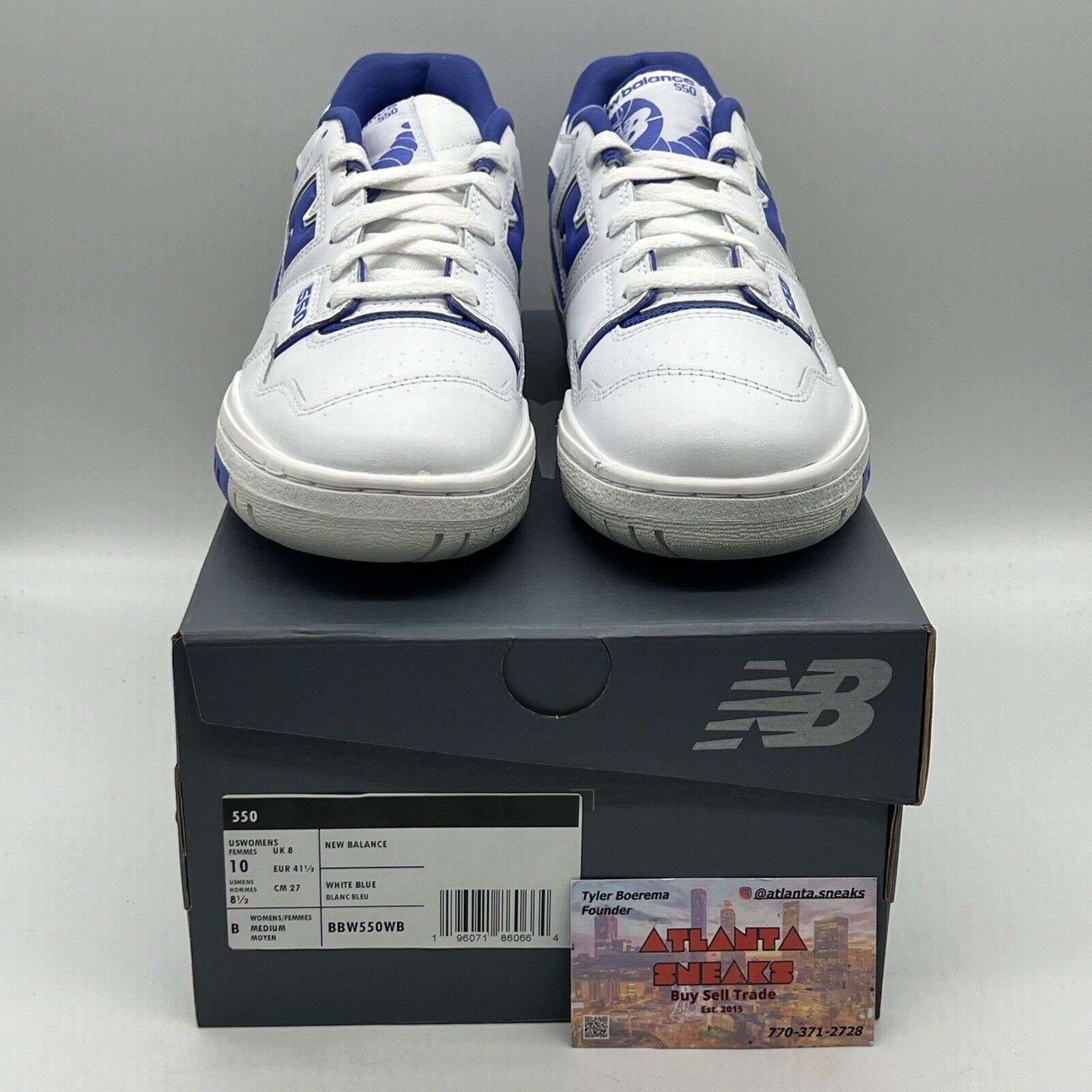 Size 10 - New Balance 550 White Aura W White Brand New Og All DS Sneakers