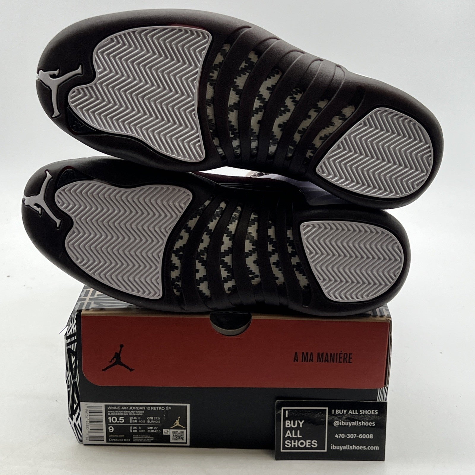 Size 10.5 - Air Jordan 12 Retro SP x A Ma Maniere Mid White W (DV6989-100)