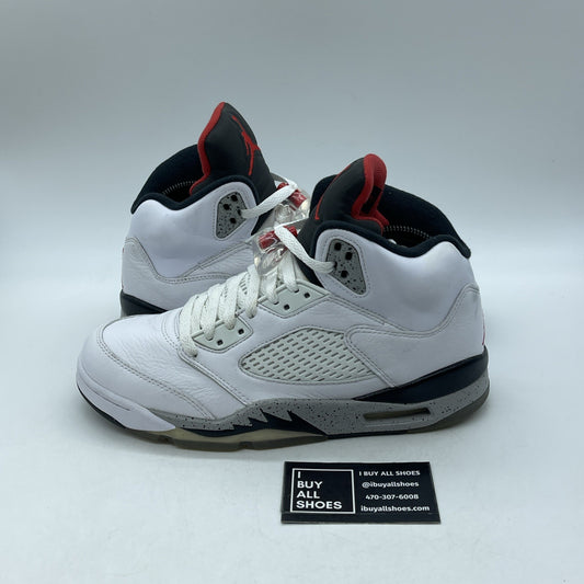 Size 8 - Air Jordan 5 Retro White Cement (136027-104)