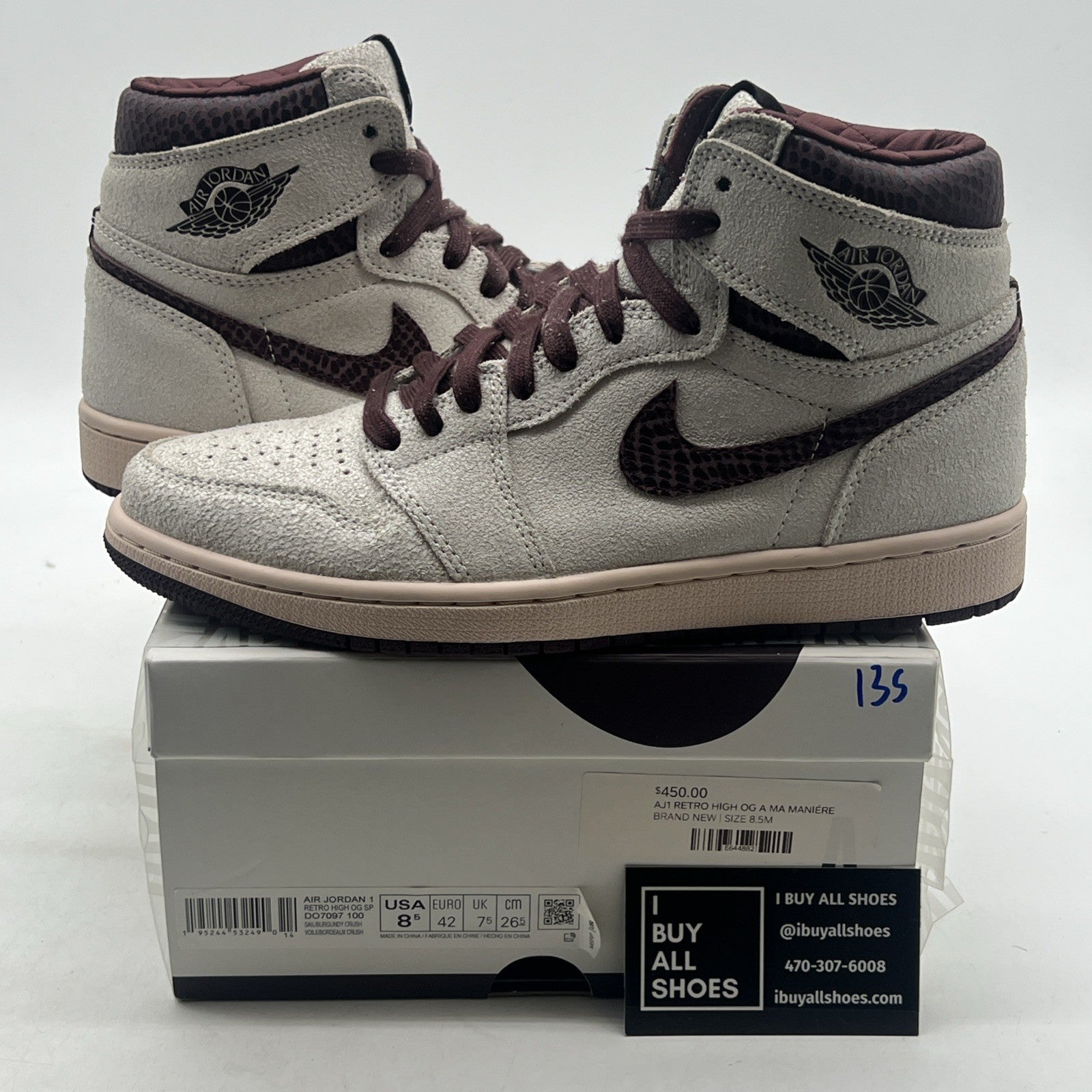 Size 8.5 - Air Jordan 1 OG x A Ma Maniere High Airness (DO7097-100)