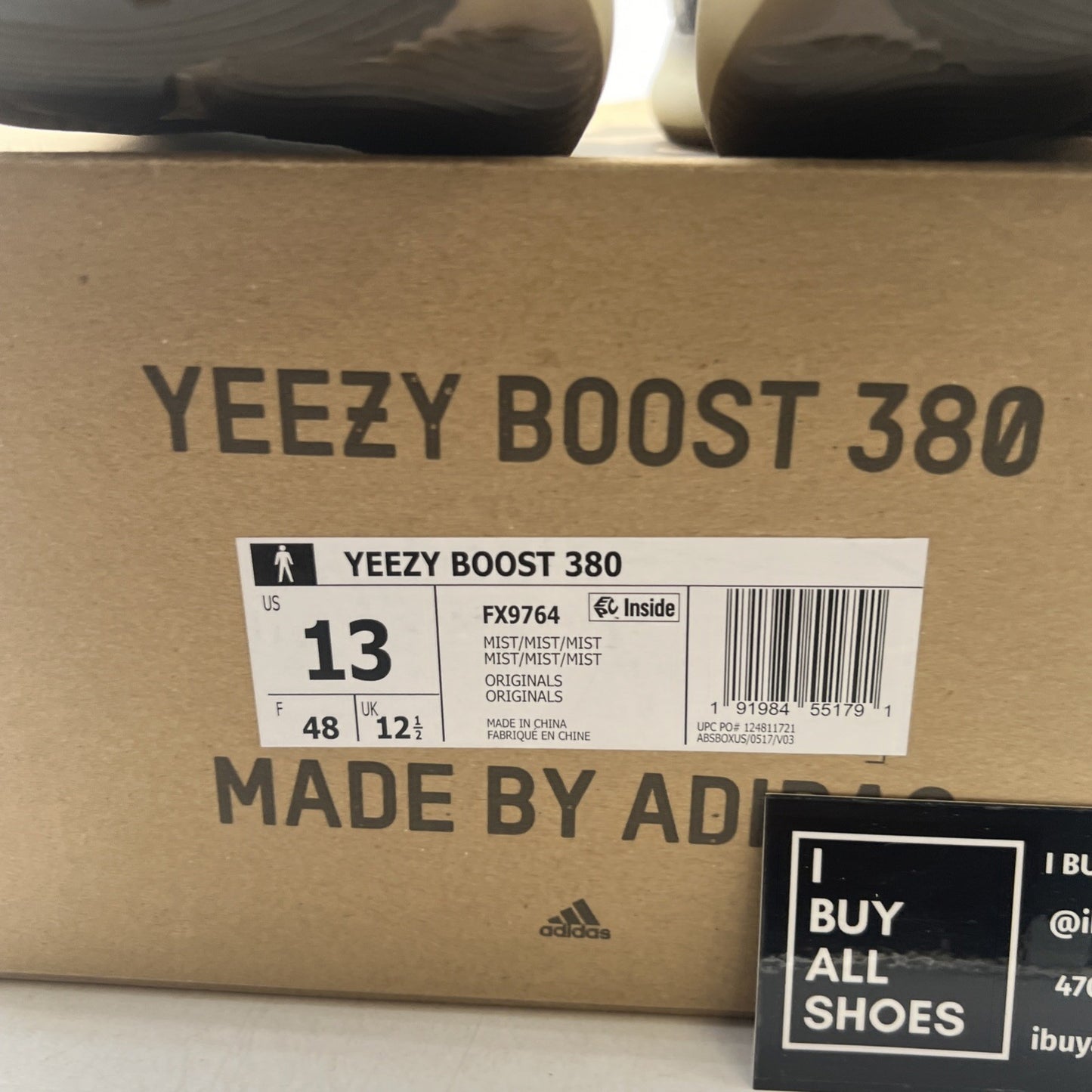 Size 13 - adidas Yeezy Boost 380 Mist Non-Reflective (FX9764)