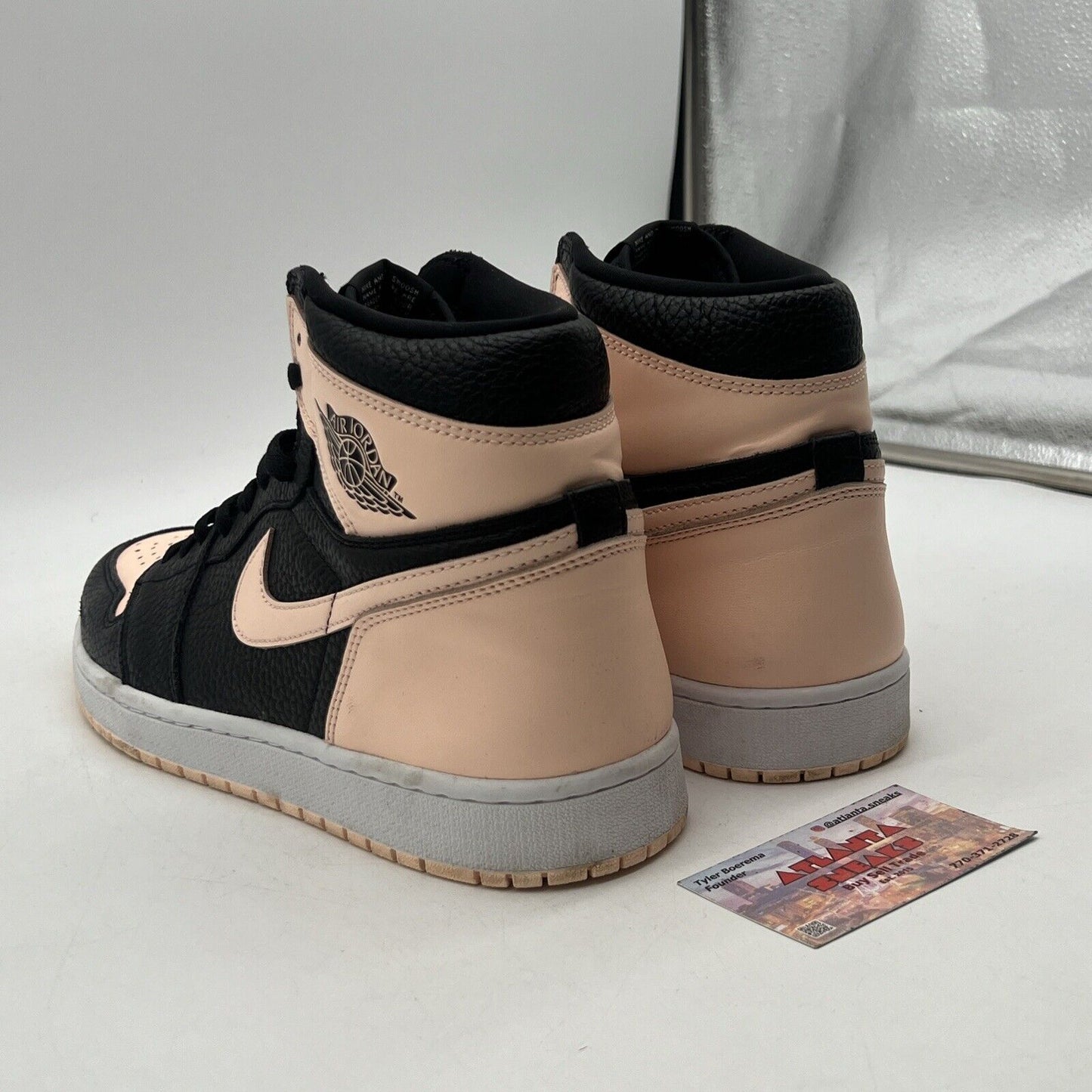 Size 12.5 - Air Jordan 1 Retro OG High Crimson Tint Black Leather (555088-081)