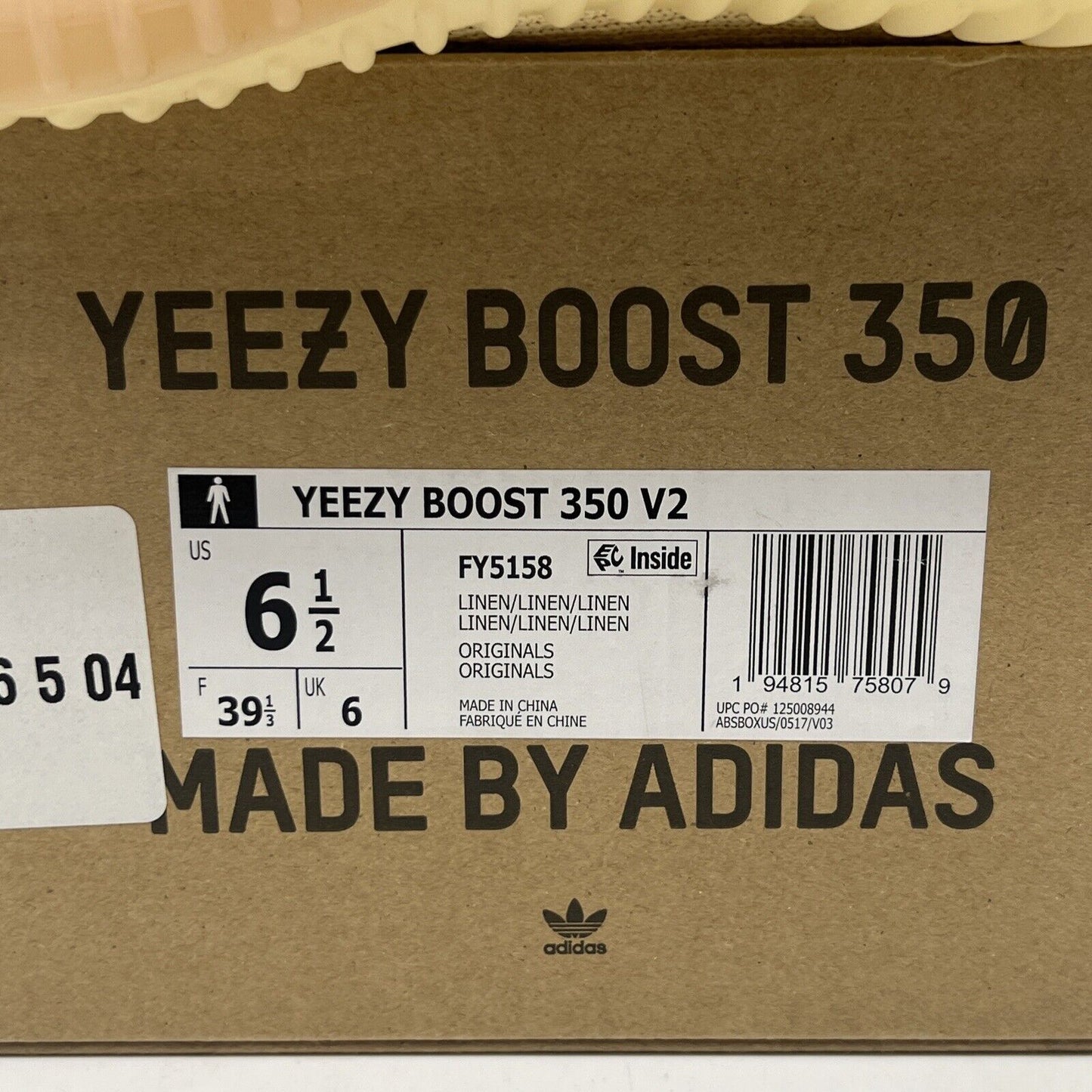 Size 6.5 - adidas Yeezy Boost 350 V2 Linen Grey (FY5158)