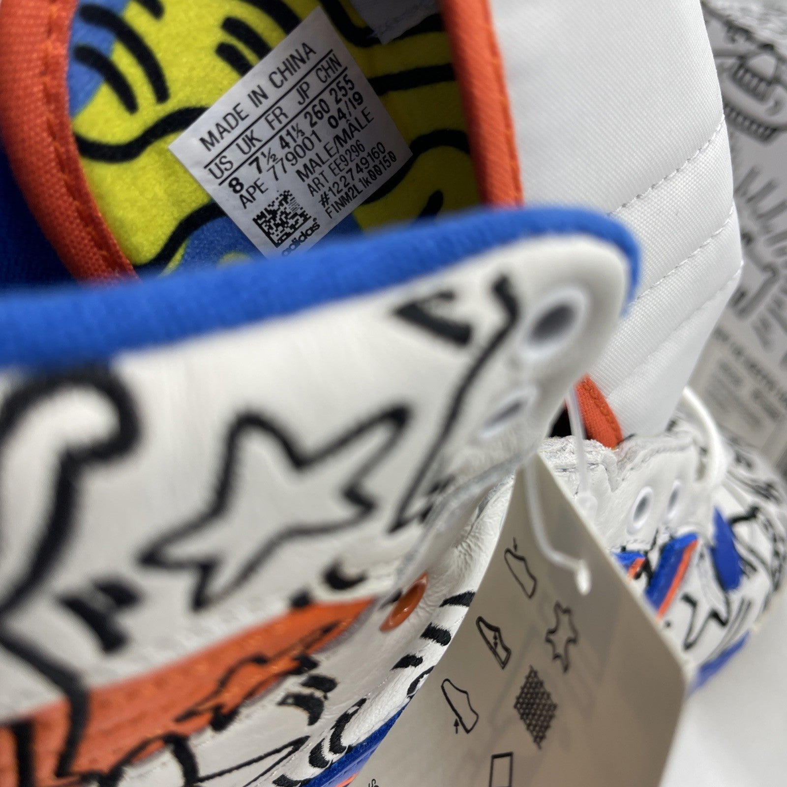 Size 8 - Adidas Keith Haring x Rivalry High Pop Art (EE9296)