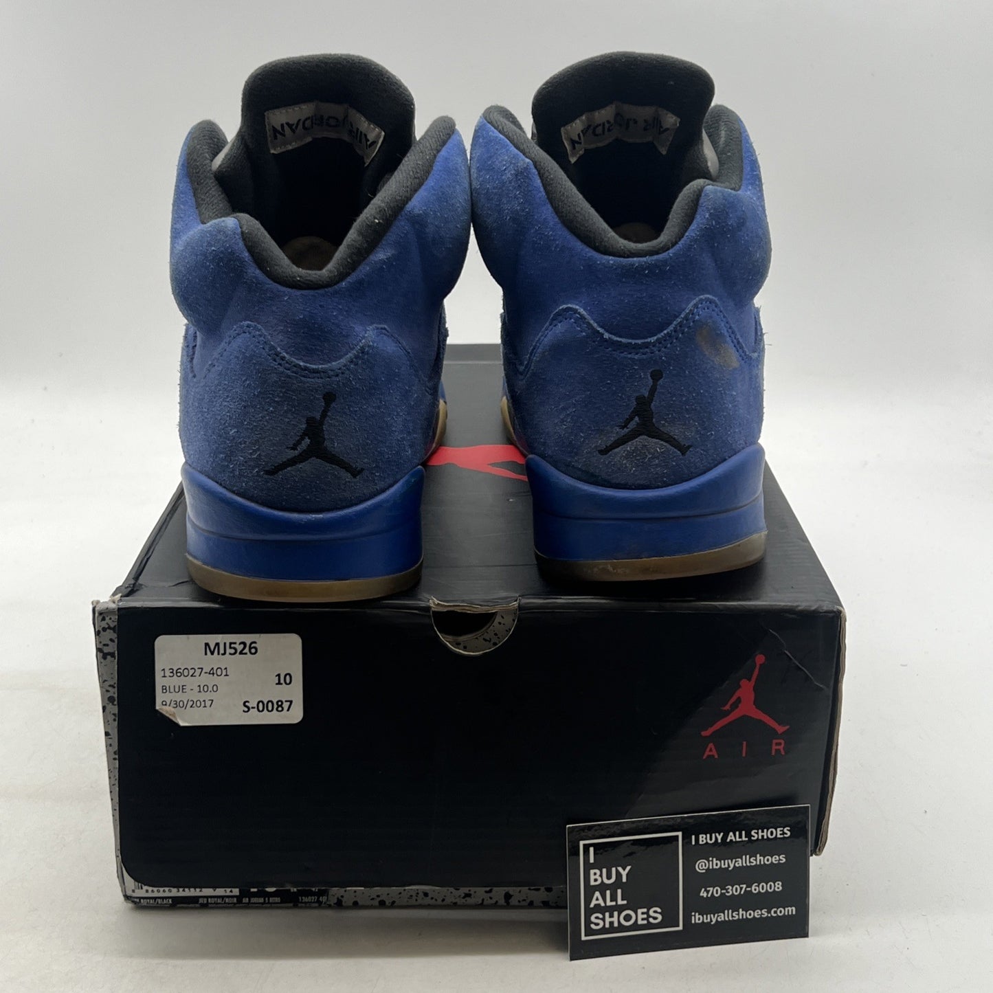 Size 10 - Air Jordan 5 Retro Blue Suede (136027-401)
