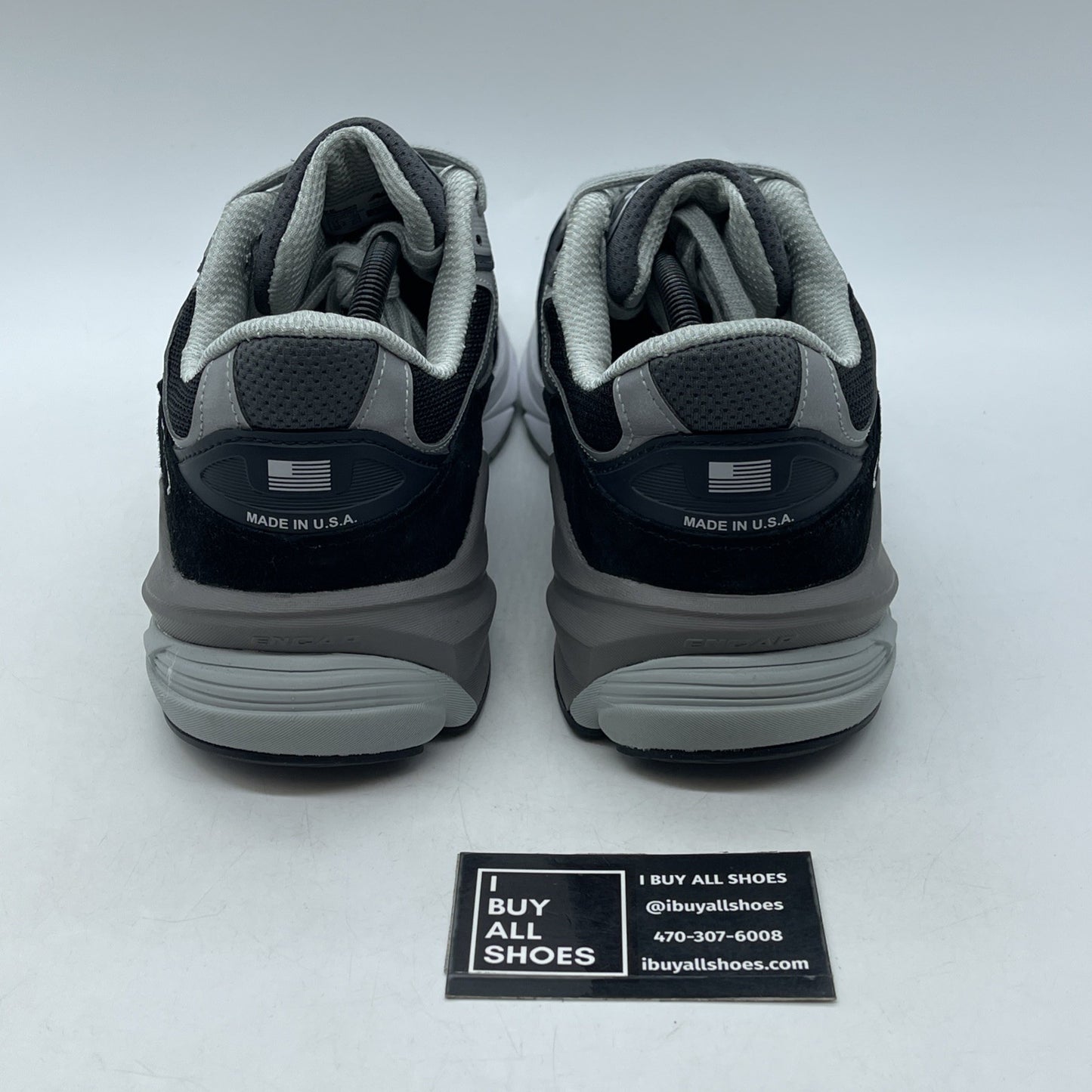 Size 12 - New Balance 990v6 Made in USA Black Silver (M990BK6)