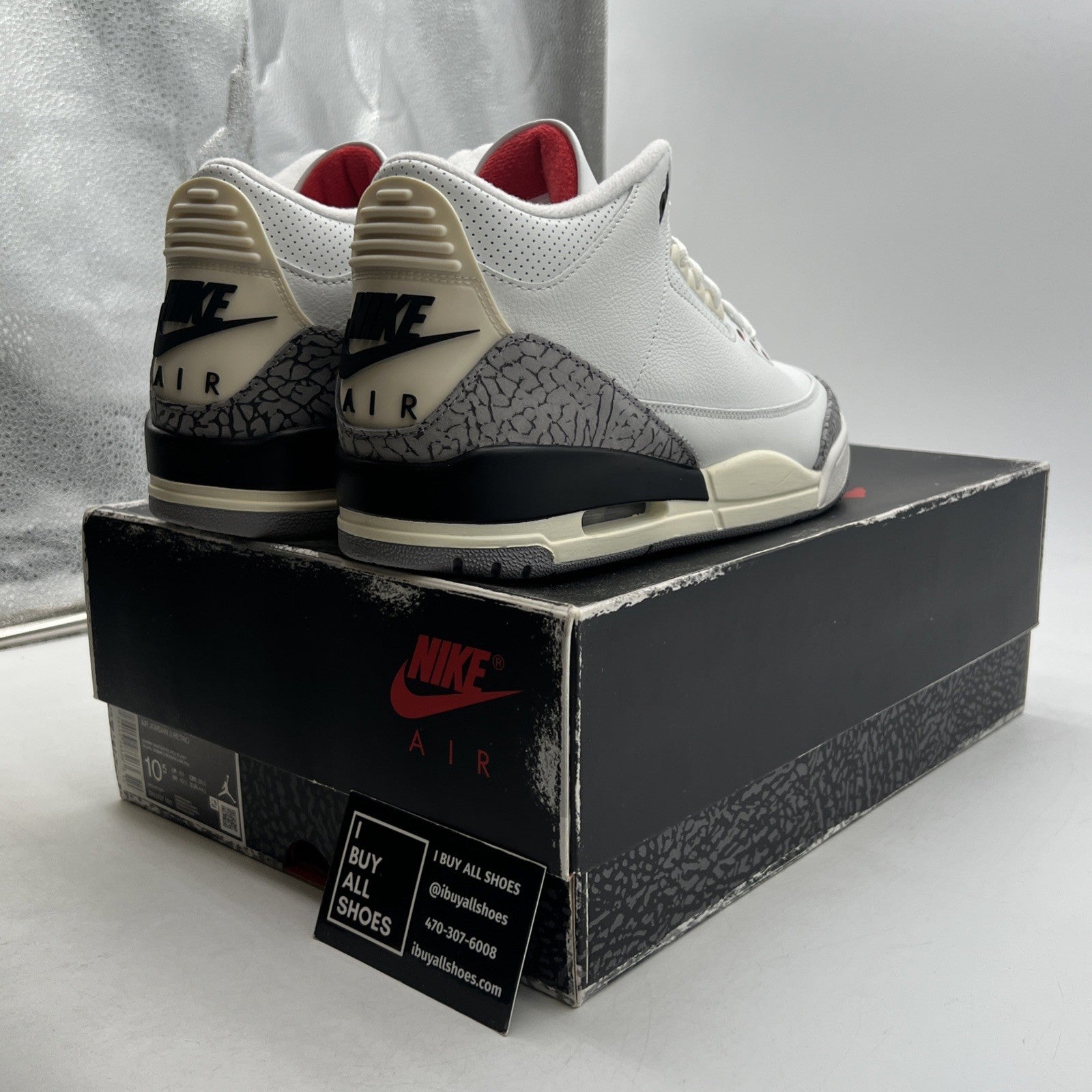 Size 10.5 - Air Jordan 3 Retro  White Cement Reimagined (DN3707-100)