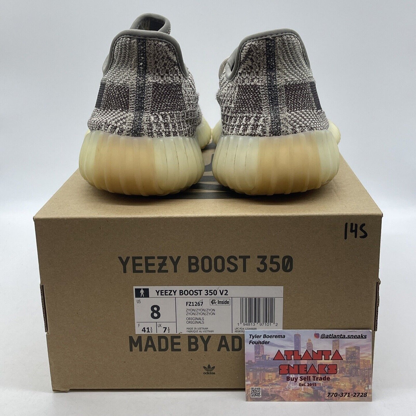 Size 8 - adidas Yeezy Boost 350 V2 Low Zyon Gray (FZ1267)