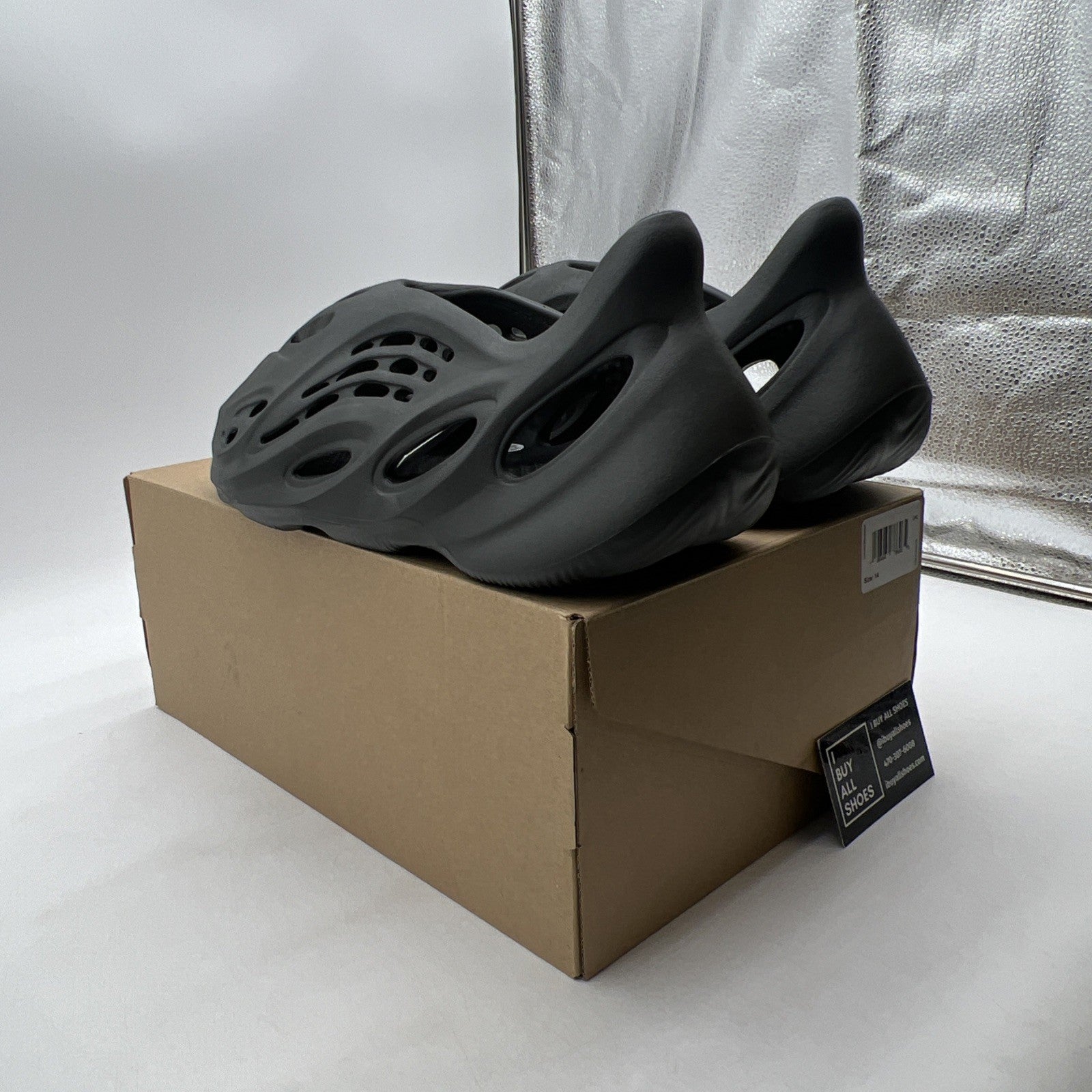 Size 14 - Adidas Yeezy Foam RNNR Runner Carbon Men Sneaker Slides (IG5349)