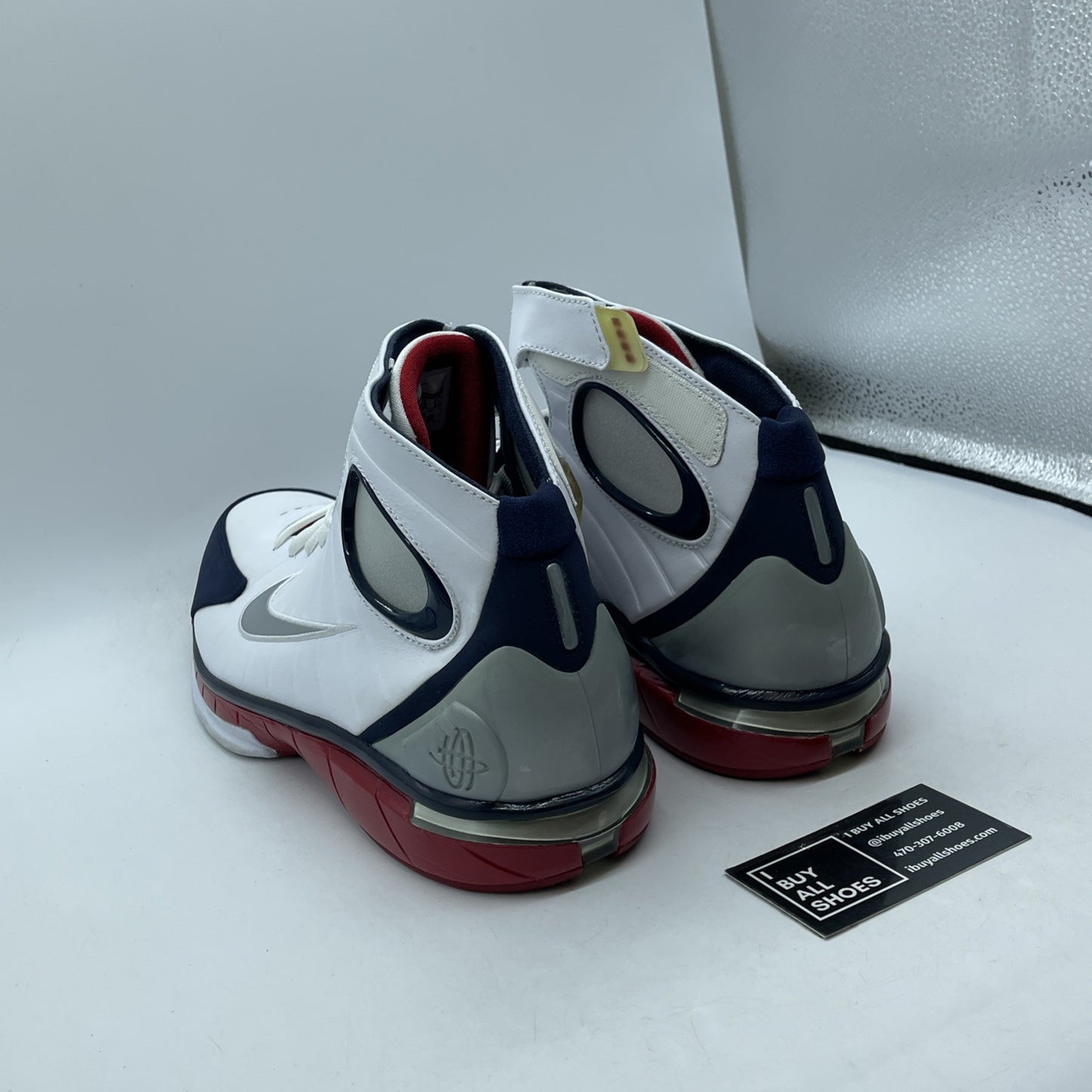 Size 13 - Nike Air Zoom Huarache 2K4 White Blue Suede Leather (511425-100)