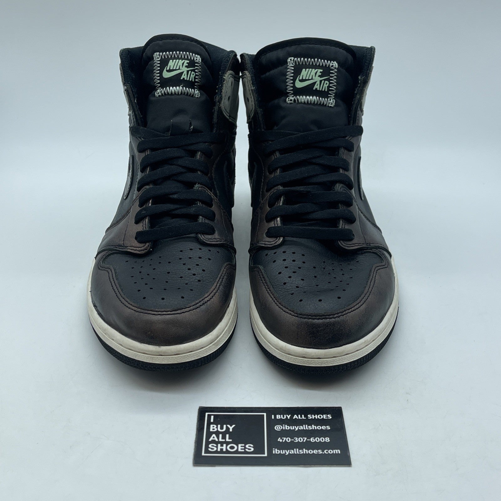 Size 12 - Air Jordan 1 Retro OG High Patina Grey Black Suede (555088-033)