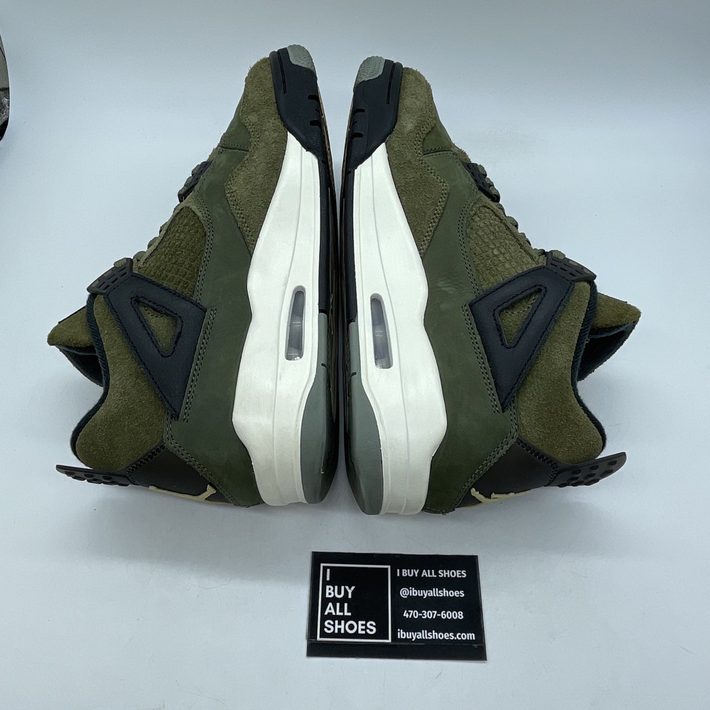 Size 9.5 - Jordan 4 SE Retro Low Craft - Olive Black Suede Leather (FB9927-200)