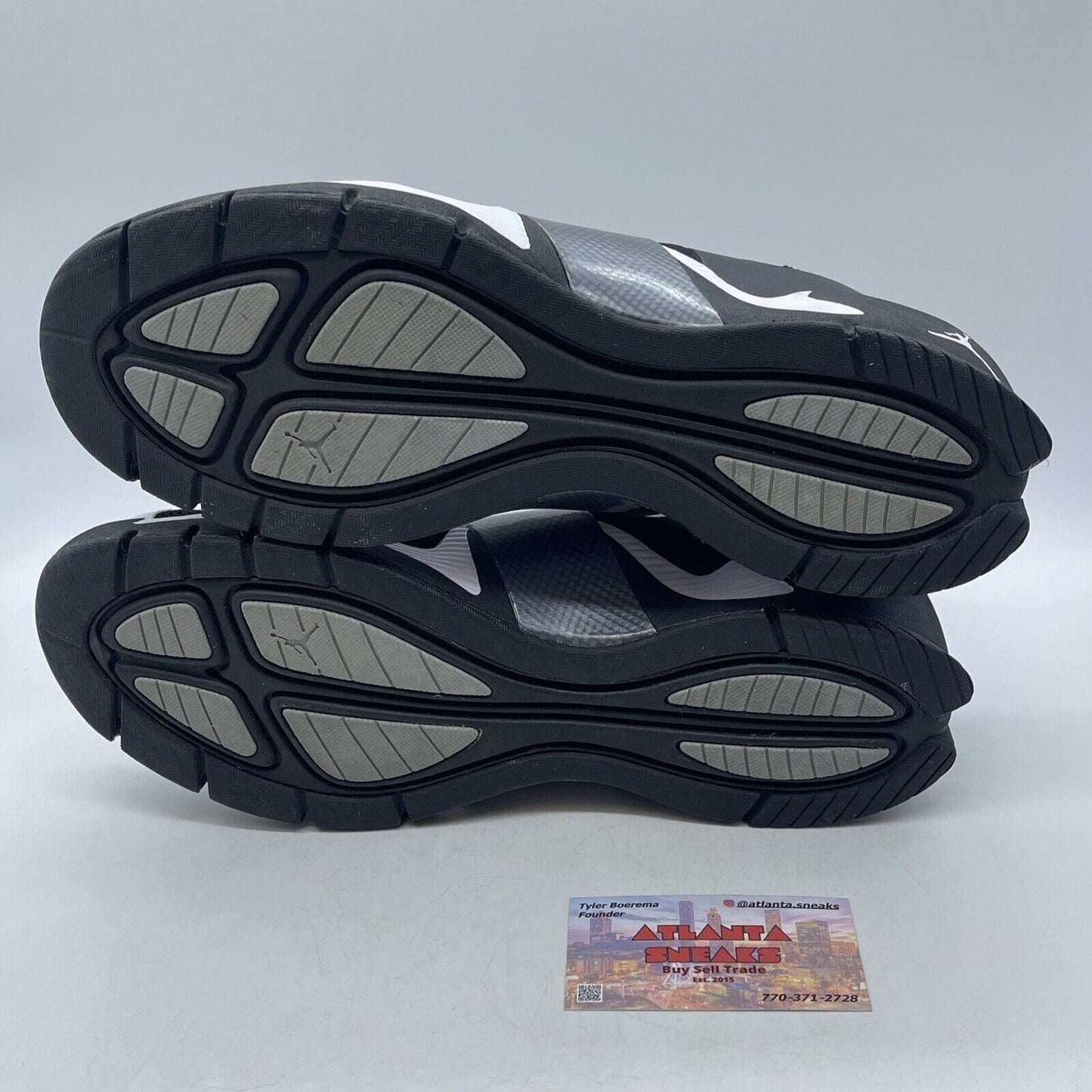 Size 11 - Jordan Alpha Trunner Black White grey  Suede Leather (407582-001)