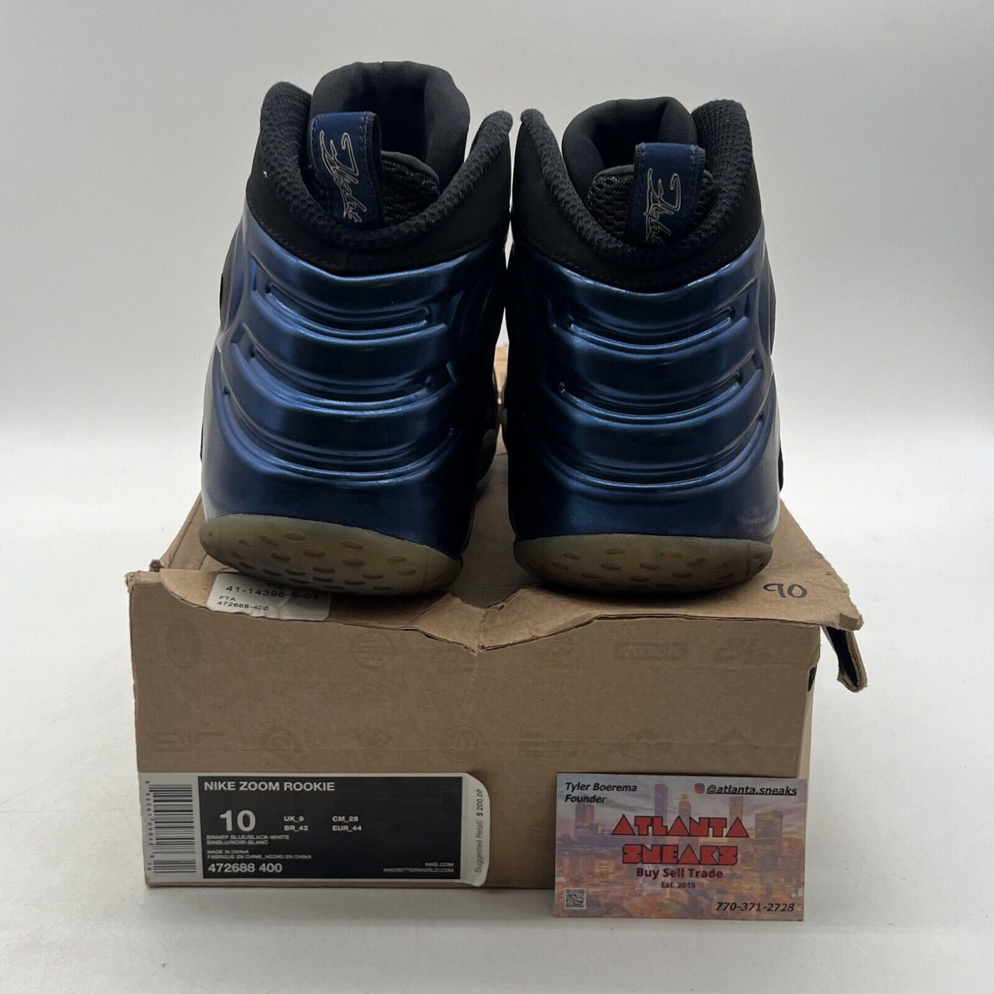 Size 10 - Nike Zoom Rookie Binary Blue Black Suede (472688-400)