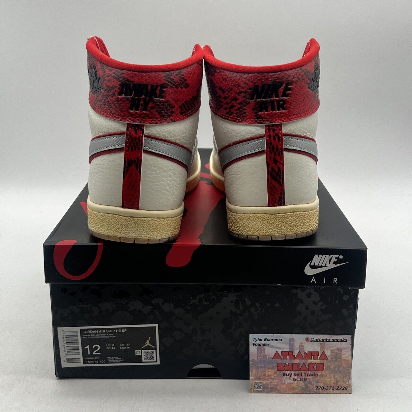 Size 12 - Awake NY x Jordan Air Ship PE SP University Red (FN8675-100)