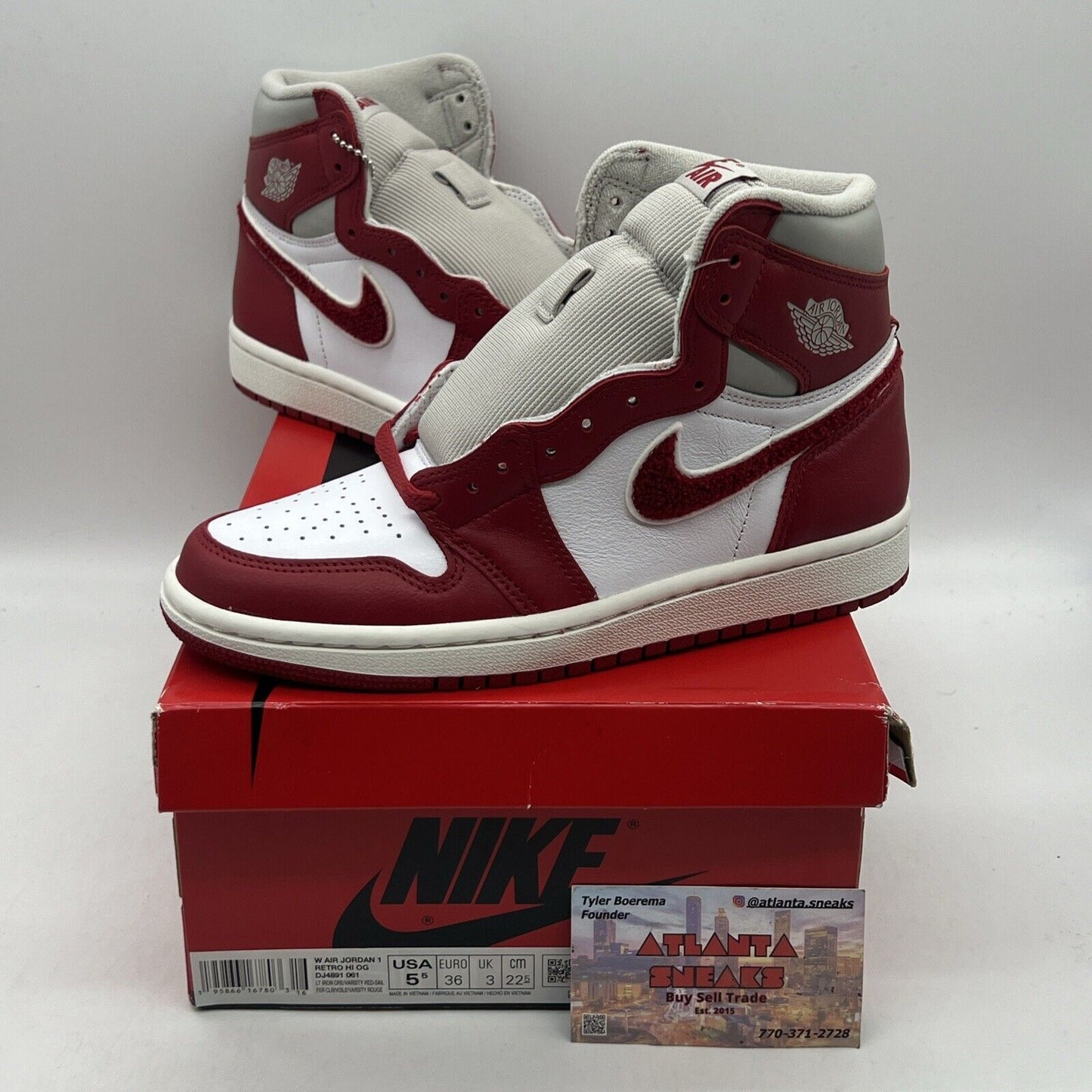 Size 5.5 - Jordan 1 High Varsity Red W Brand New Og All