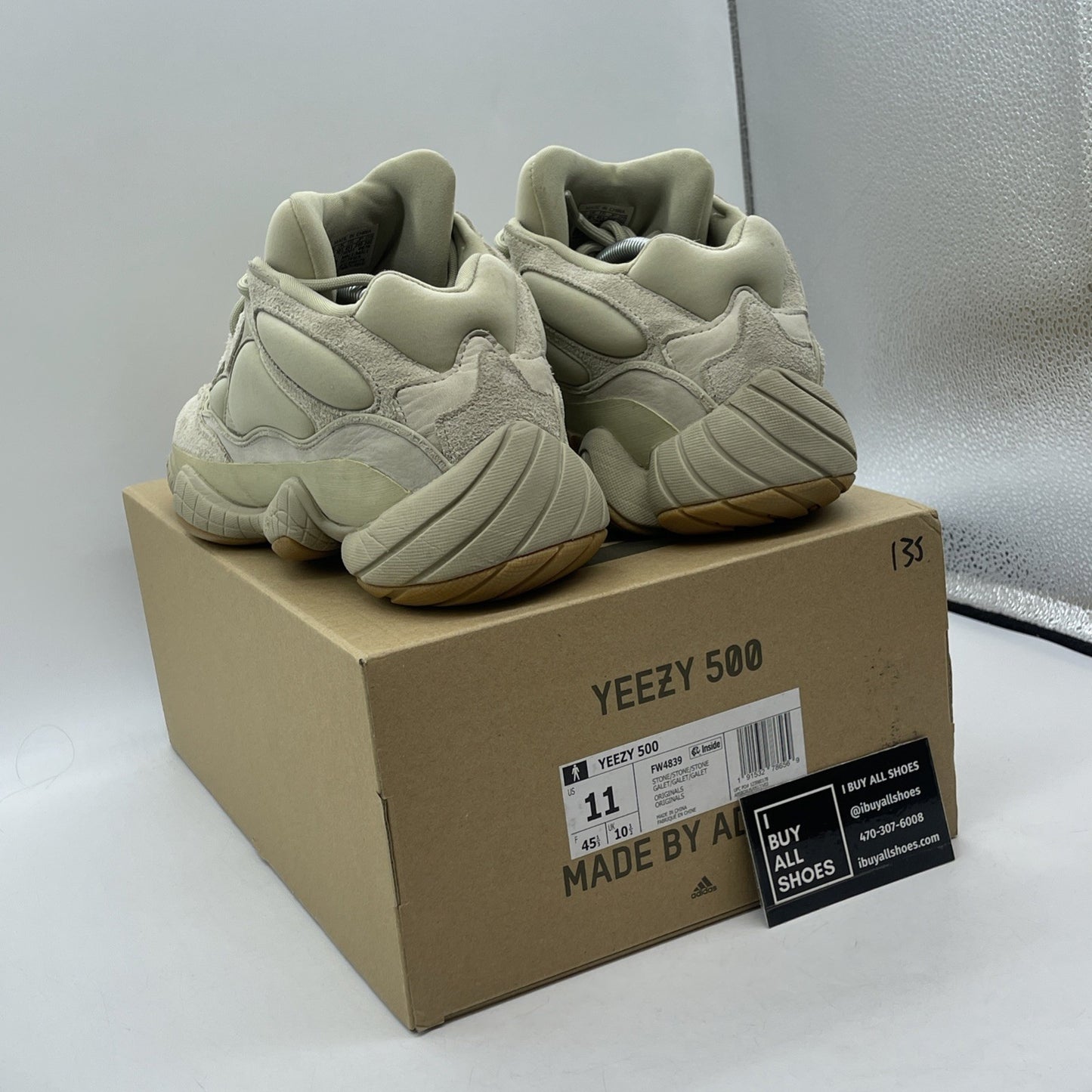 Size 11 - adidas Yeezy 500 Stone Brown Suede Leather (FW4839)