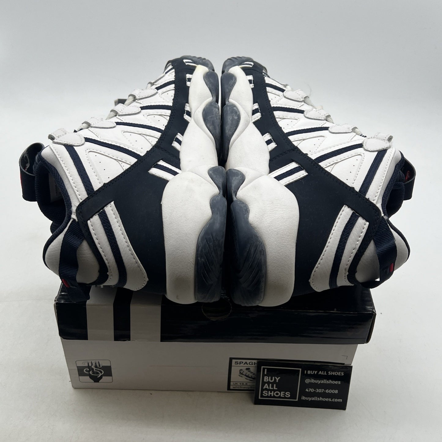 Size 11.5 - Fila Spaghetti White/Navy Jerry Stackhouse (1VB90045-127)